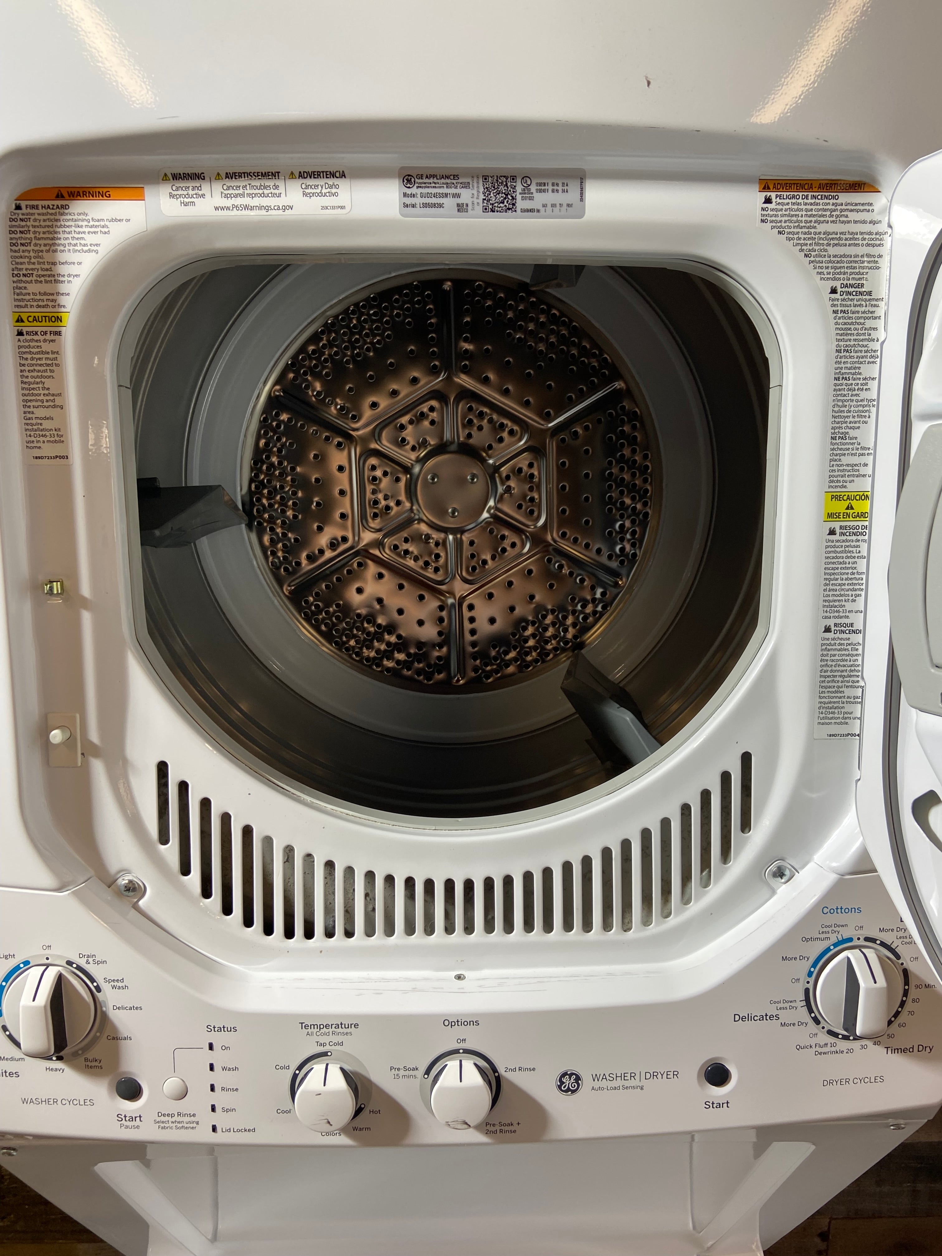GE 24 Inch Stackable Washer Dryer