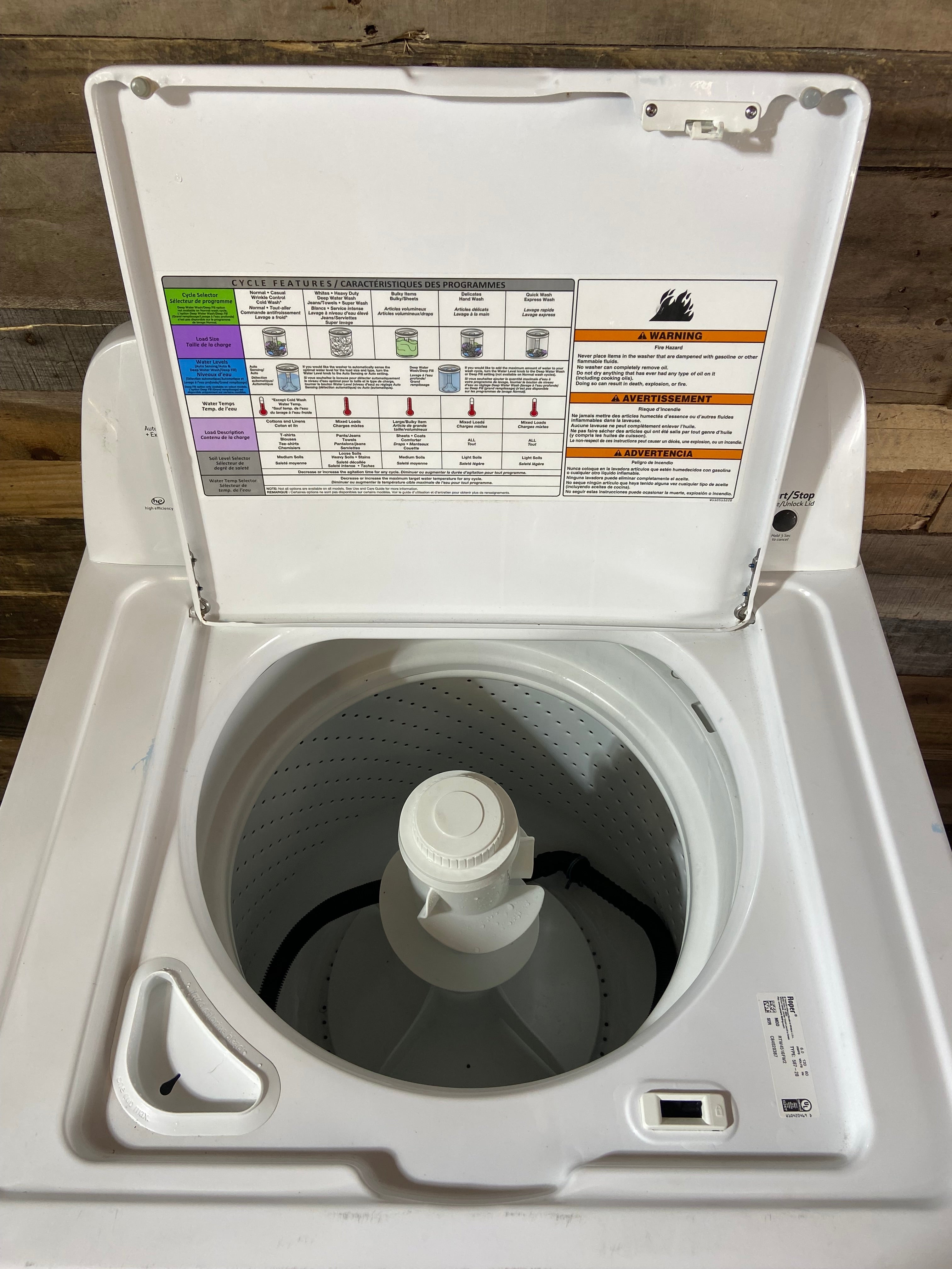 Roper Top Load Washing Machine
