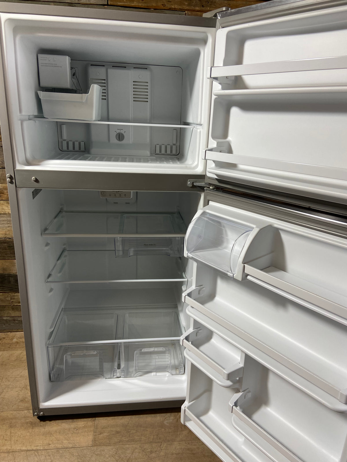 Whirlpool 30” Stainless Steel Top/Bottom Refrigerator With Ice Maker