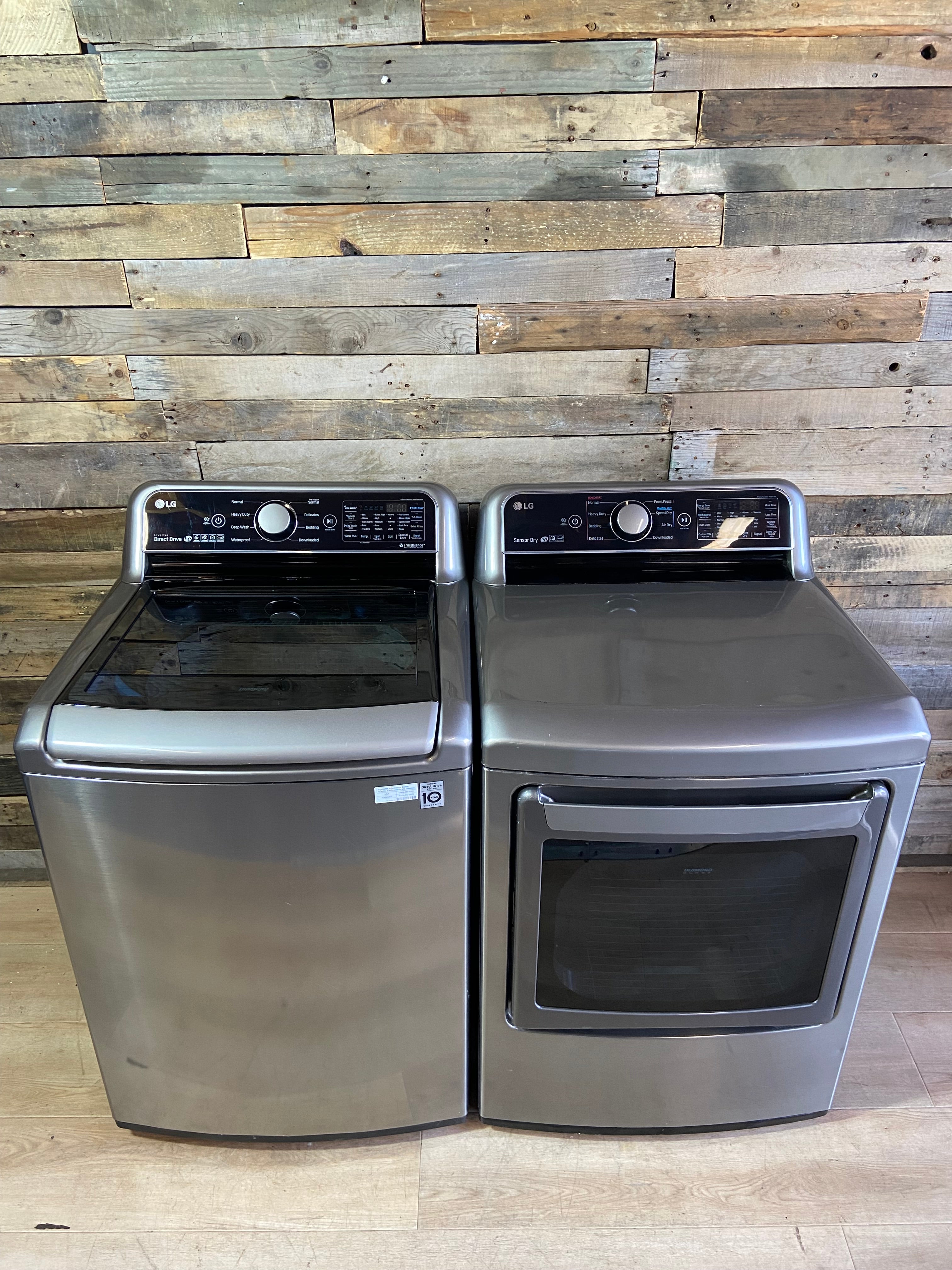 LG Grey Direct Drive Top Load Set