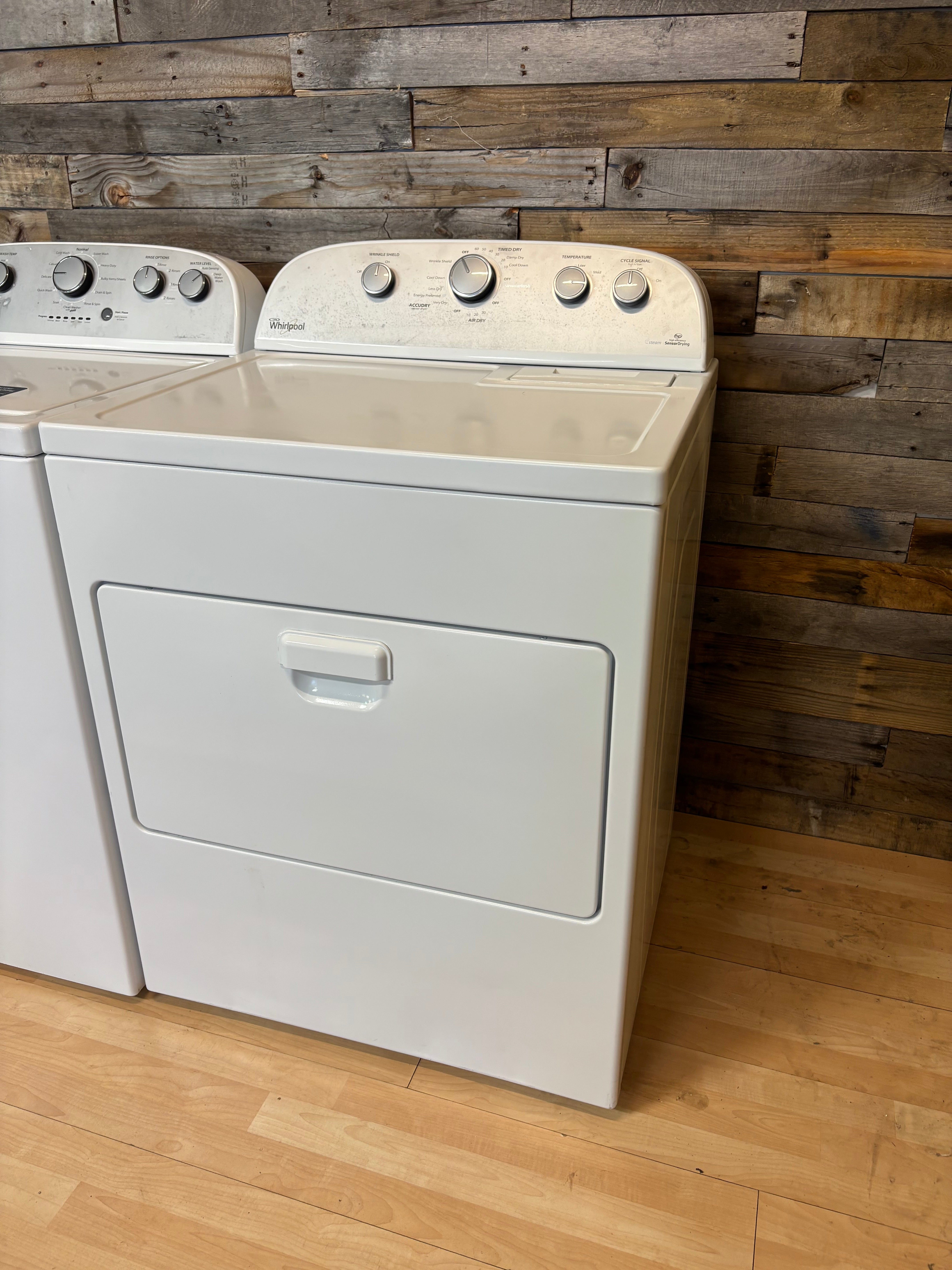 Whirlpool Steam Dryer Top Load Set