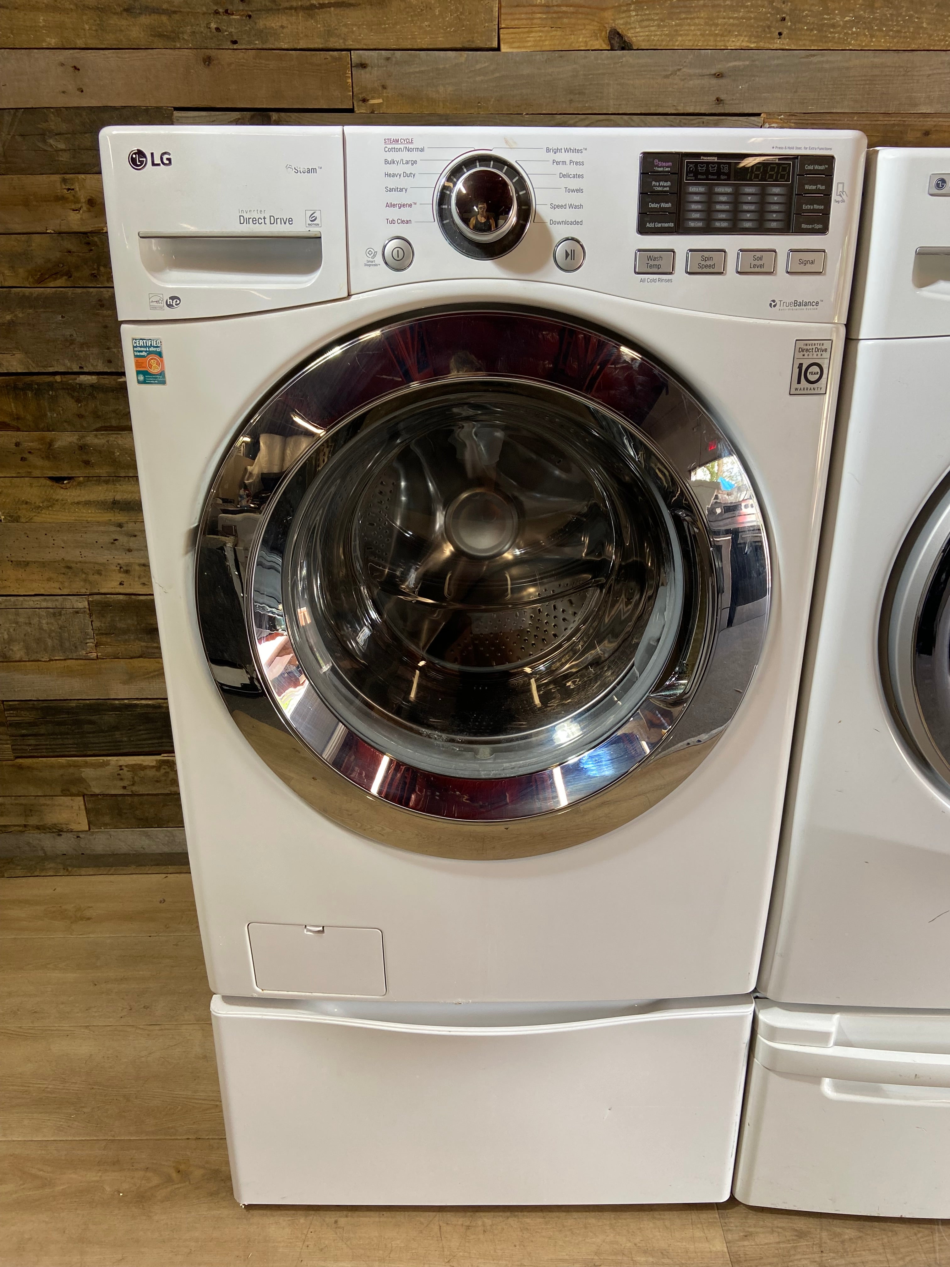 LG Front Load Washer & Dryer Set With Pedestals