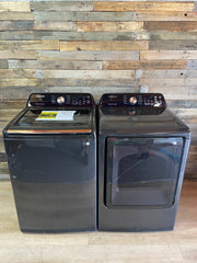 Samsung 4.7 Cu. Ft. Brushed Black Impeller Top Load Set