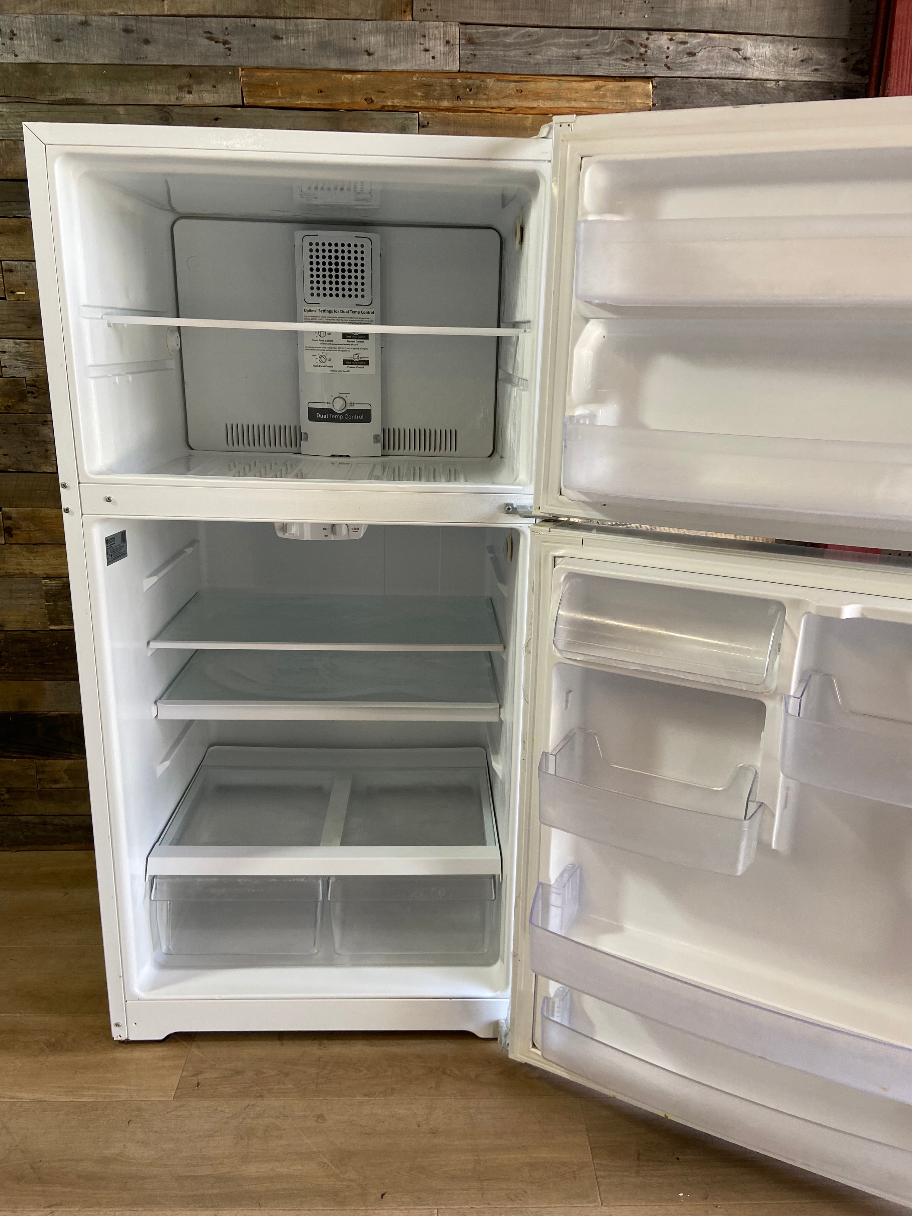 GE White Top Freezer Refrigerator