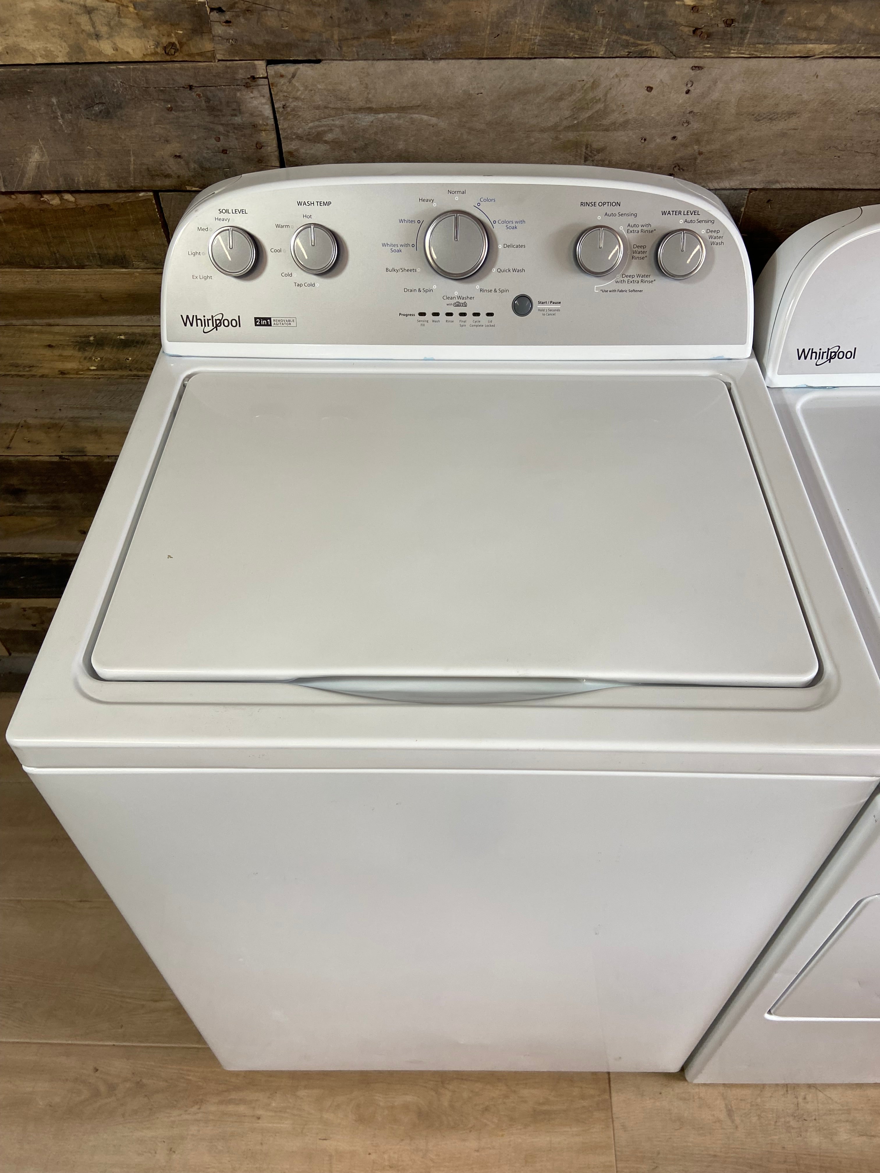 Whirlpool Grey Face 2 In 1 Removable Agitator Top Load Washer