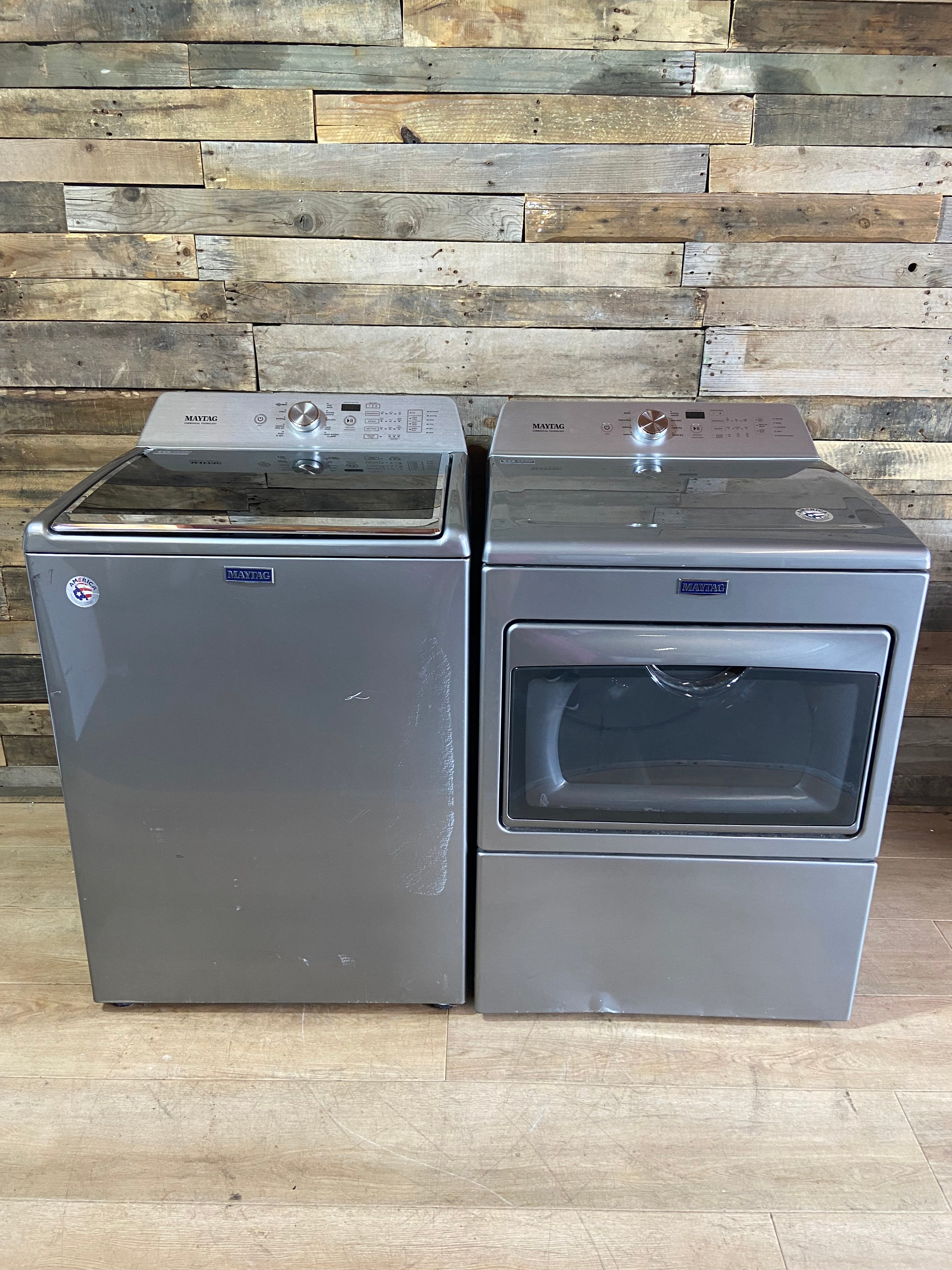 Maytag Grey Large Capacity Washer & Dryer Set