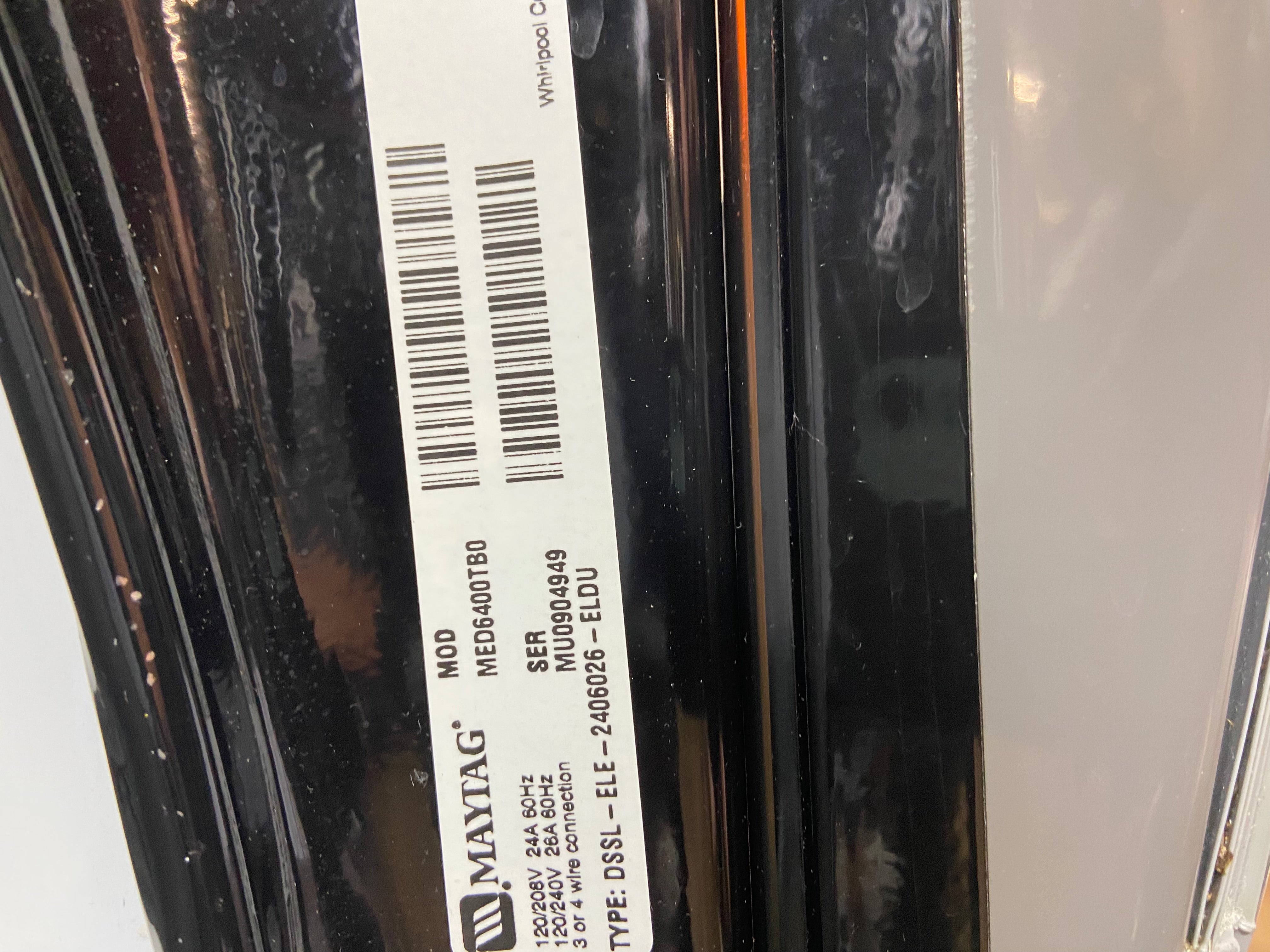 Maytag Black Large Capacity Dryer