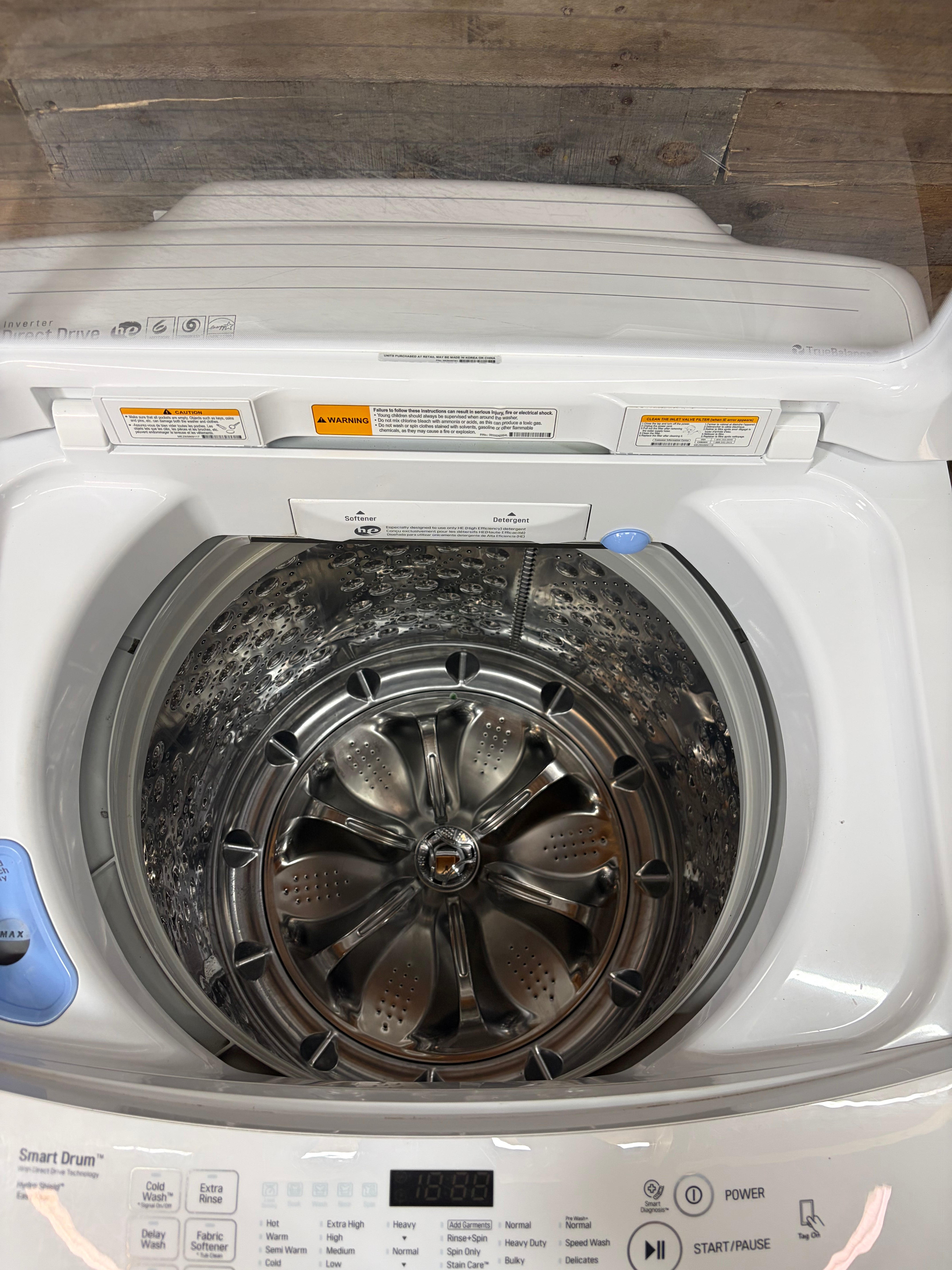 LG Direct Drive SmartDrum Glass Top Washer
