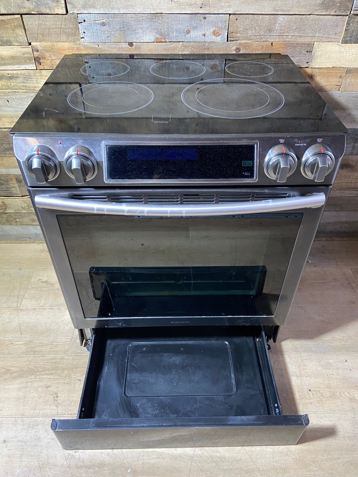 Samsung Black Stainless Slide in Range