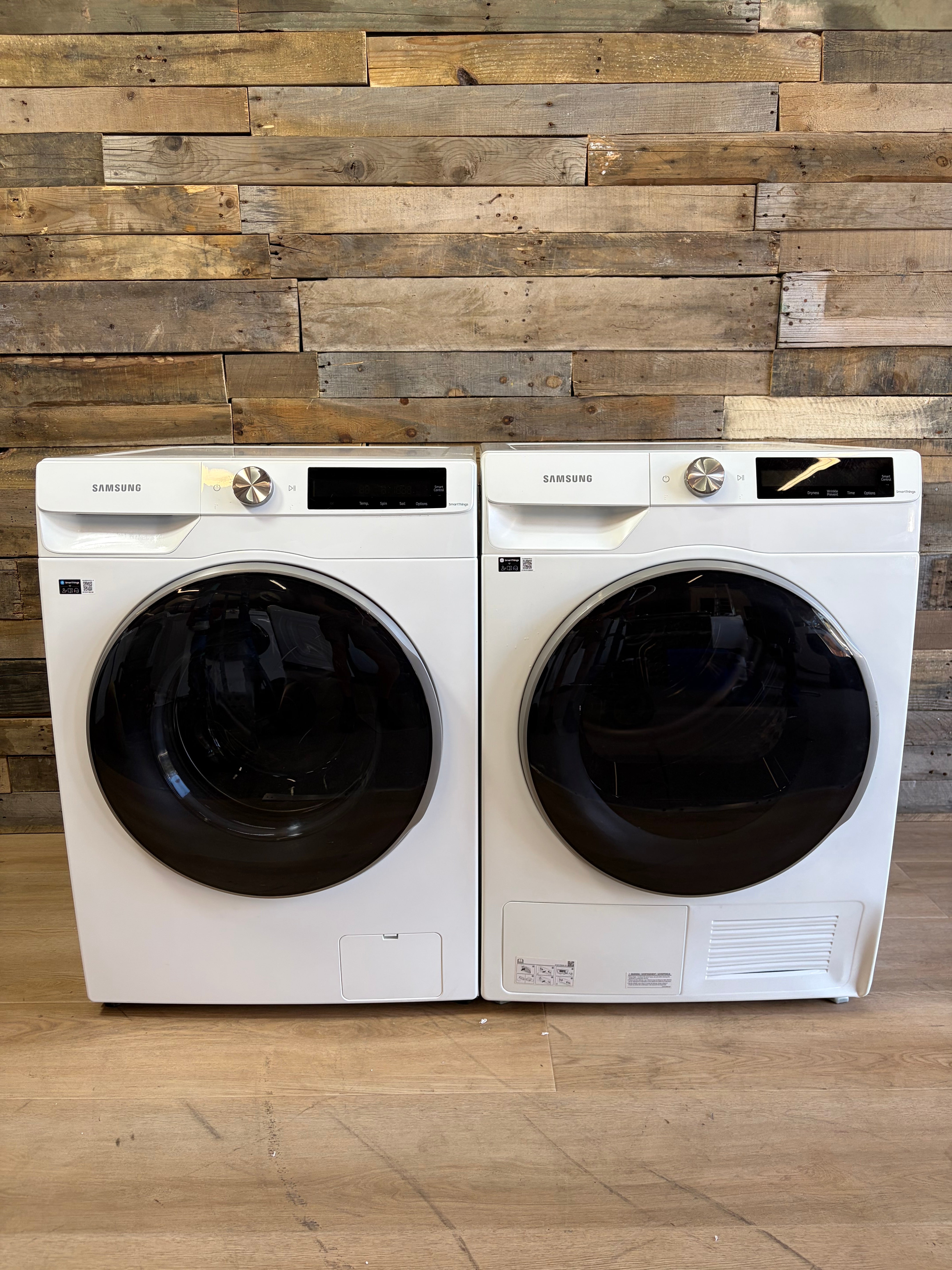 2.5 cu. ft. Compact Front Load Washer and Ventless Heat Pump Dryer with AI Smart Dial and Super Speed Wash in White