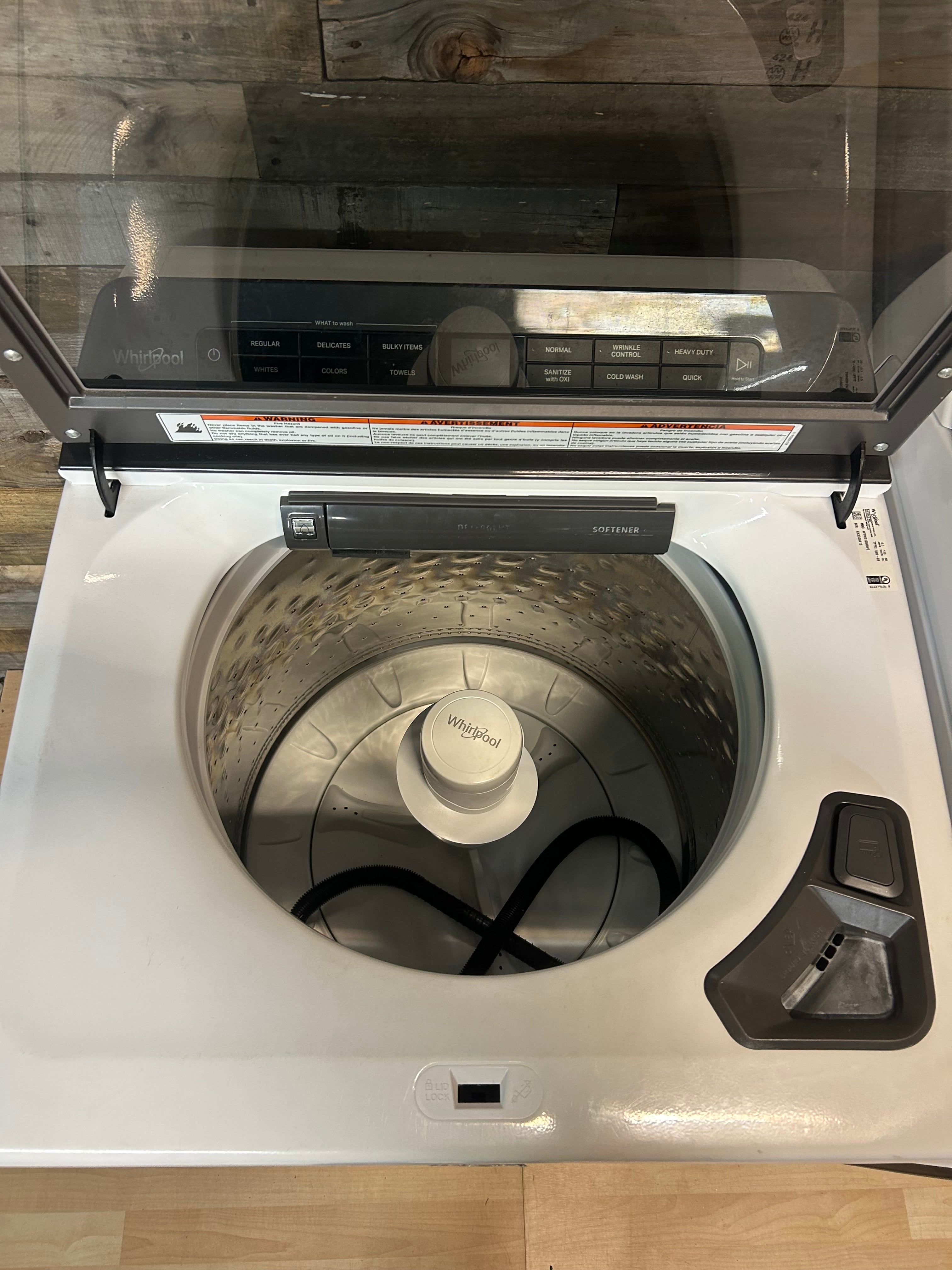 White Whirlpool Glass Top Set