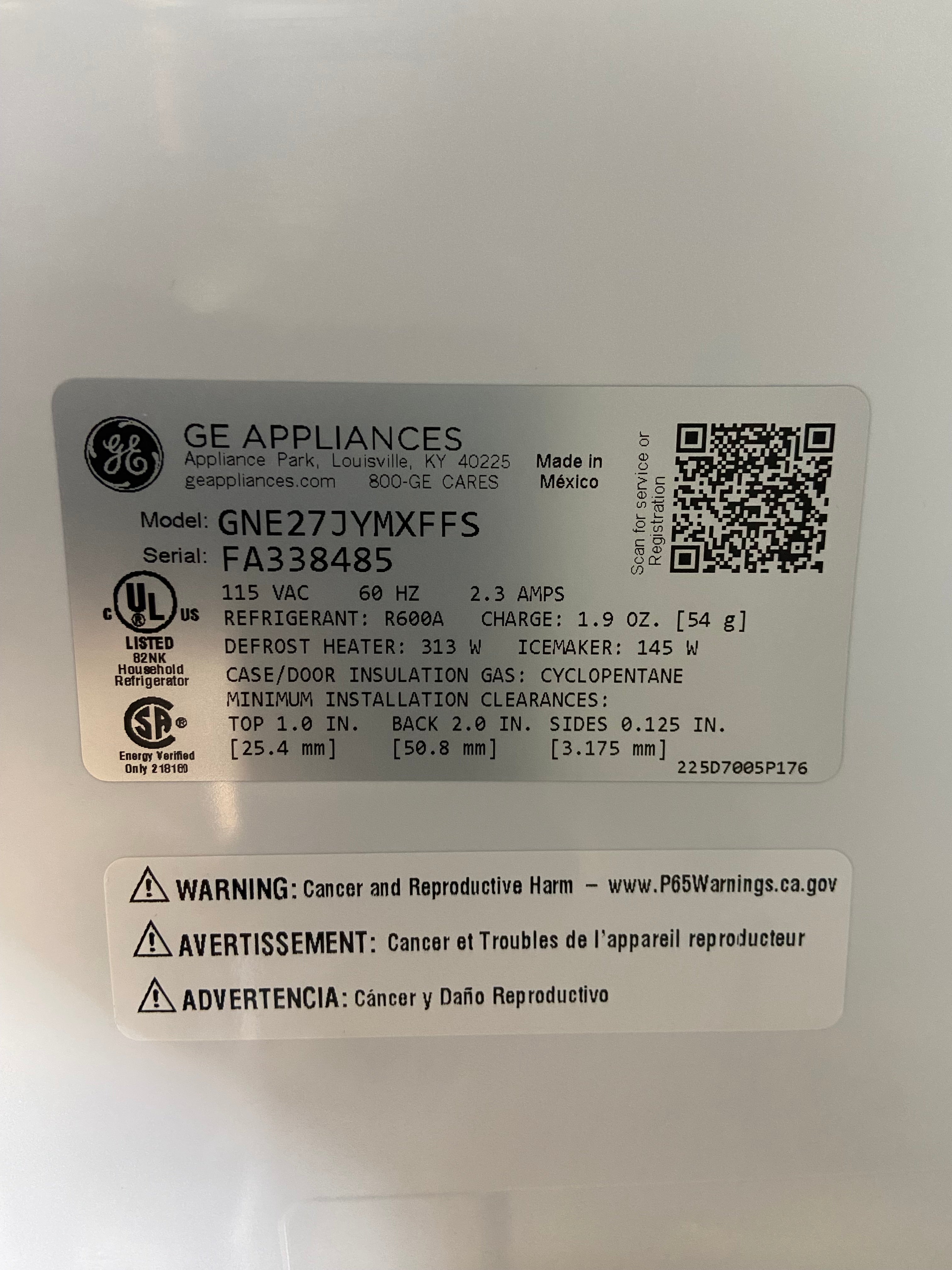 GE Standard-Depth 27-cu ft 36-in Wide with Ice Maker ( Fingerprint-resistant Stainless Steel Refrigerator