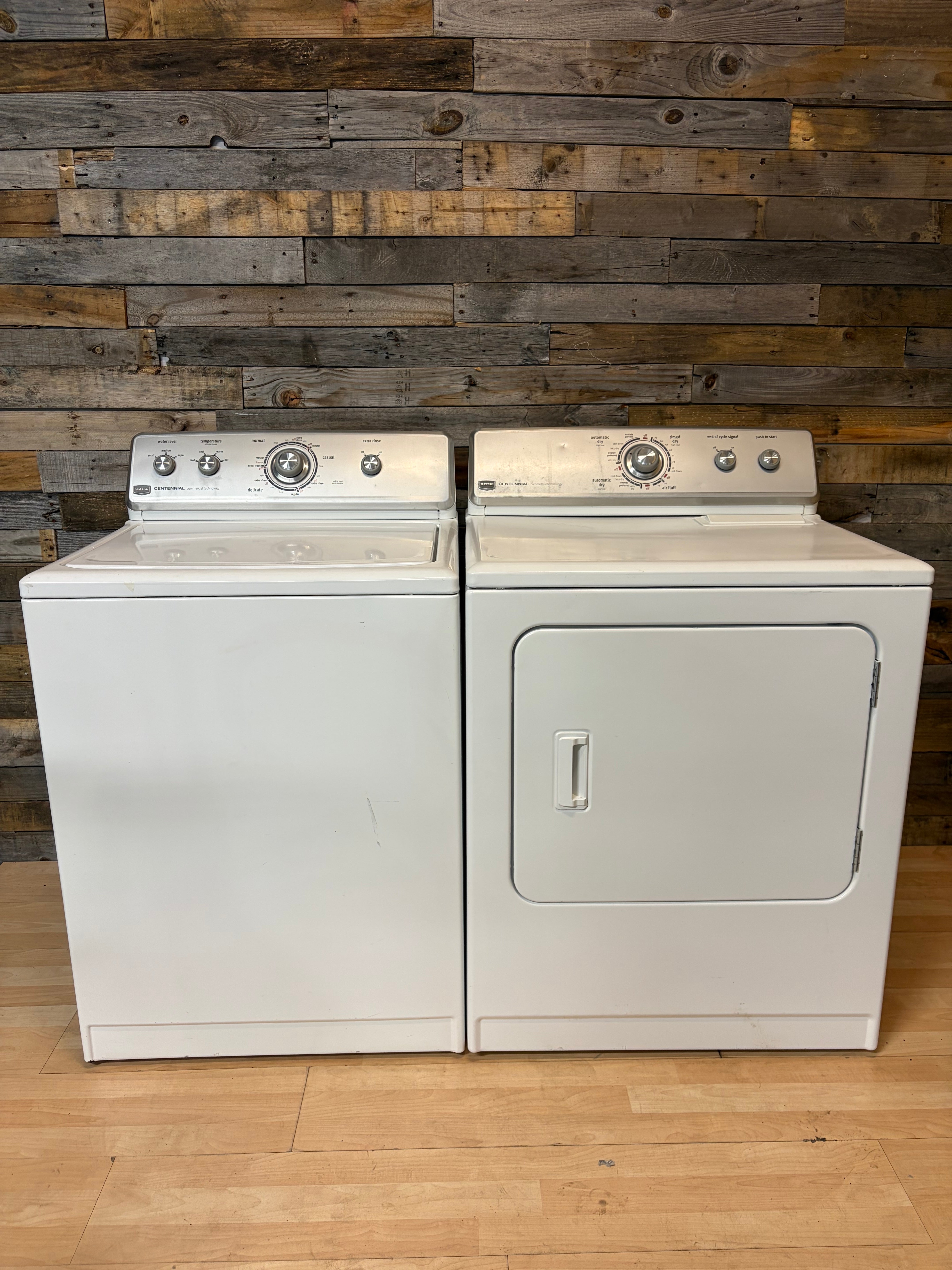 White Maytag Direct Drive Top Load Set