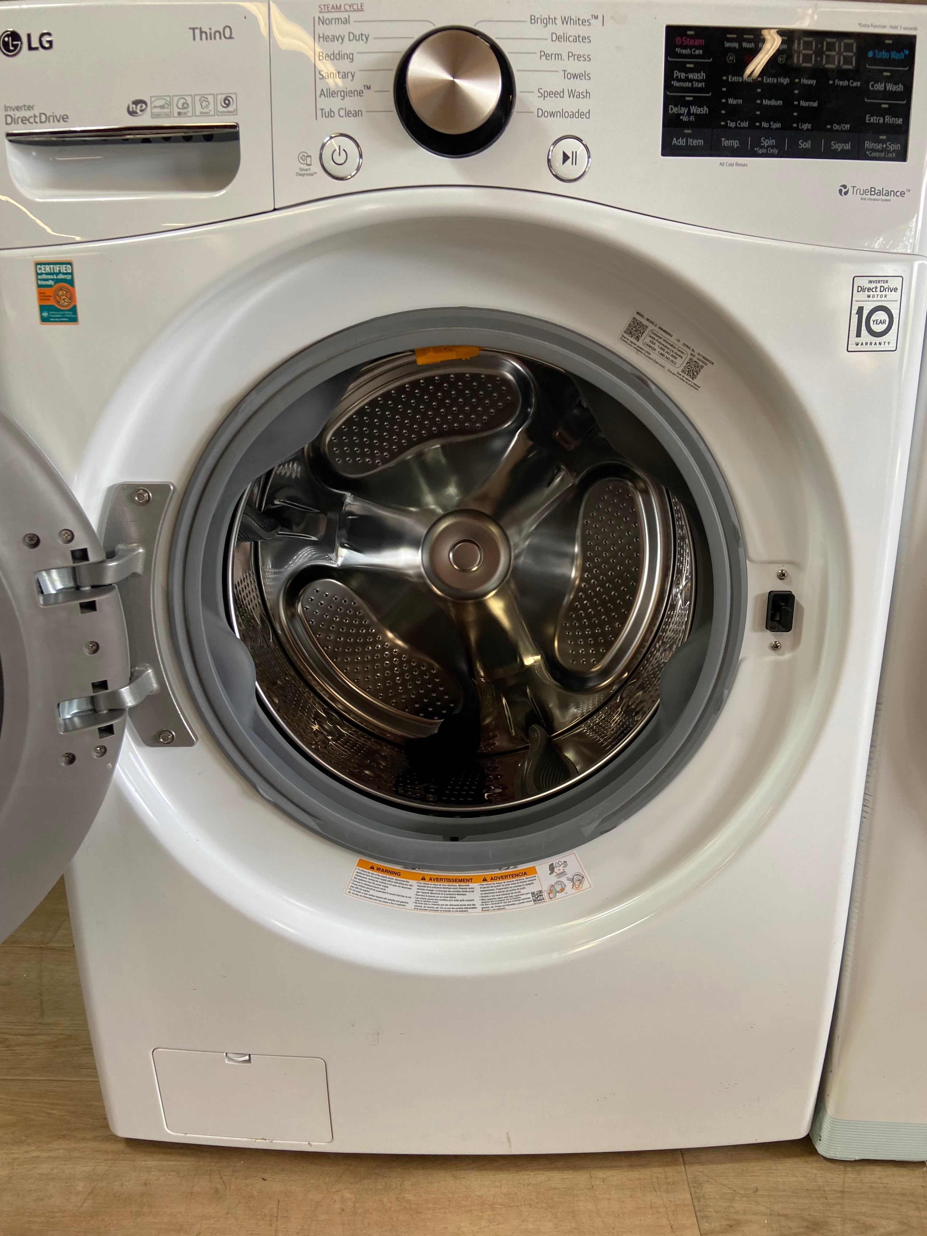 LG White and Rose Gold Front Load Set