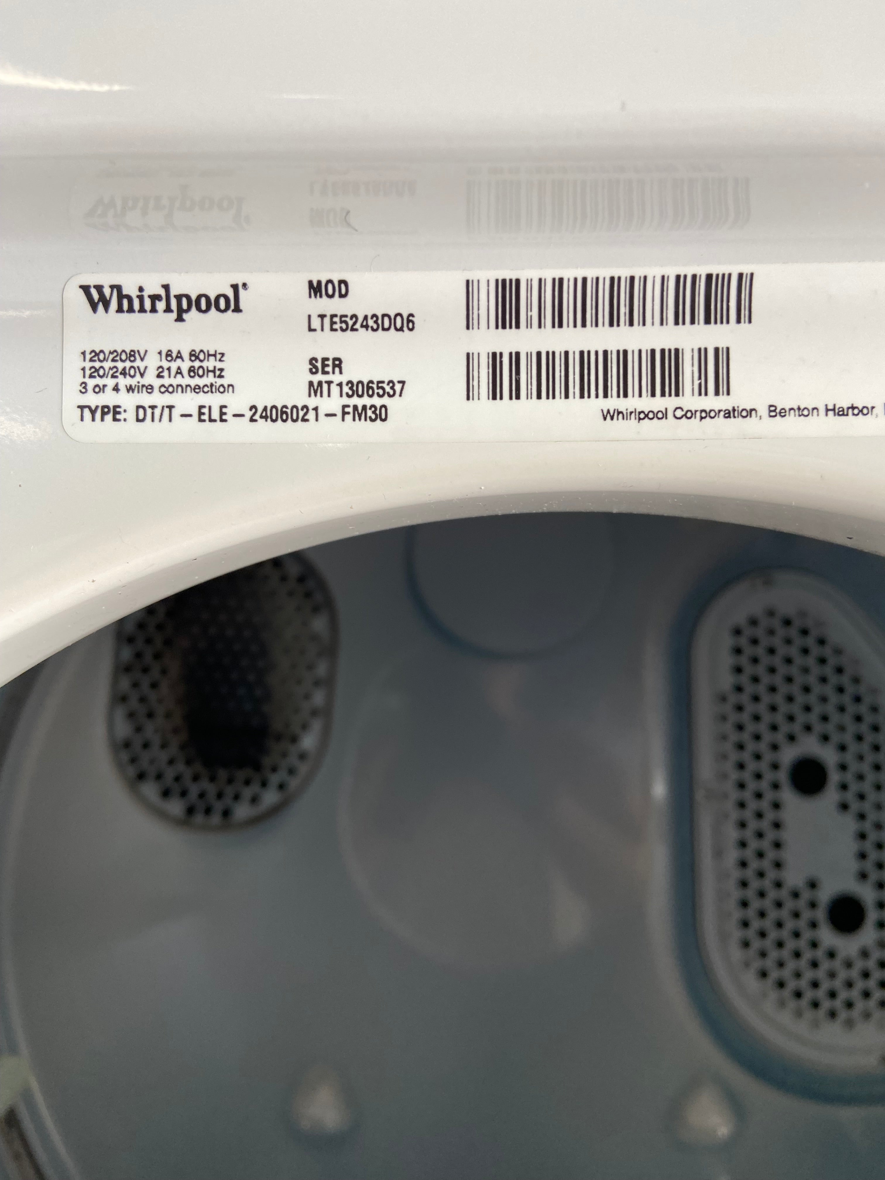 Whirlpool Thin Twin 24inch Stackable (240v)