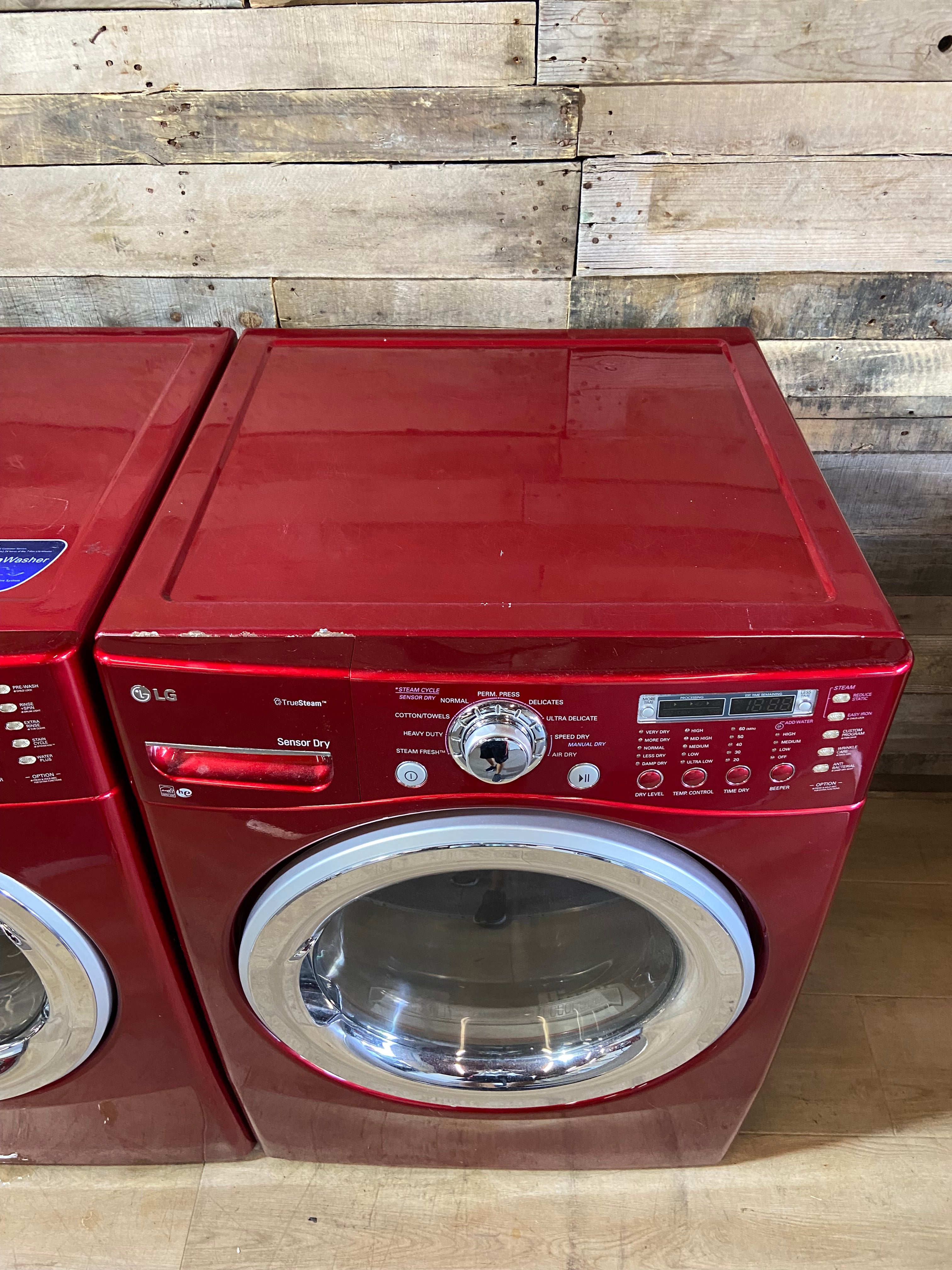 LG Red Front Load Washer Dryer Set