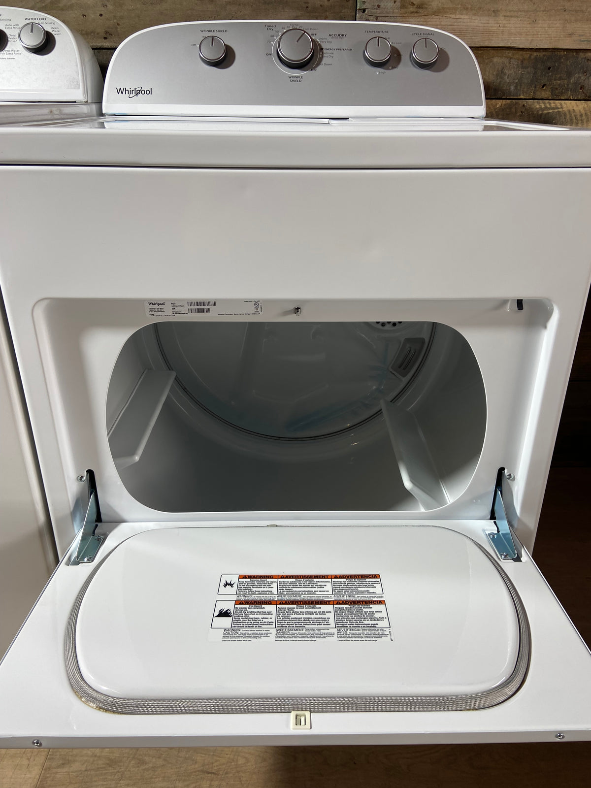 Whirlpool Top Load Grey Panel  Washer & Dryer Set