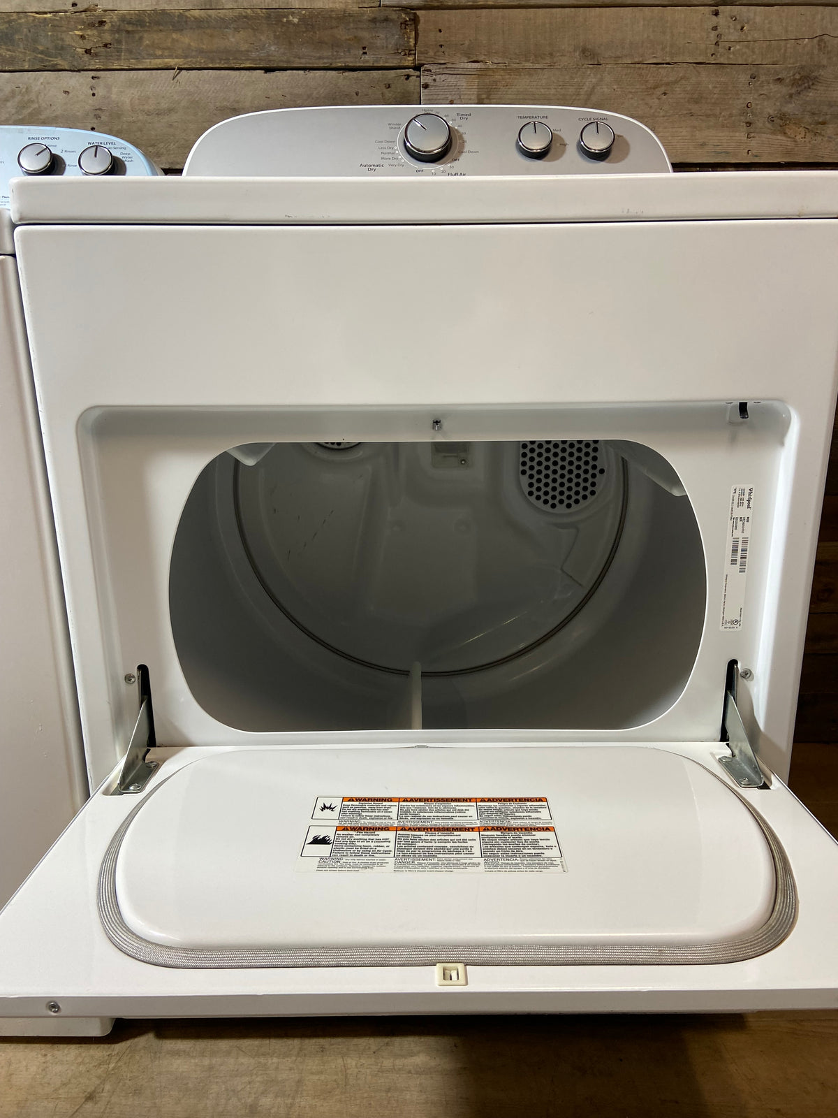 Whirlpool Top Load Grey Panel Washer & Dryer Set