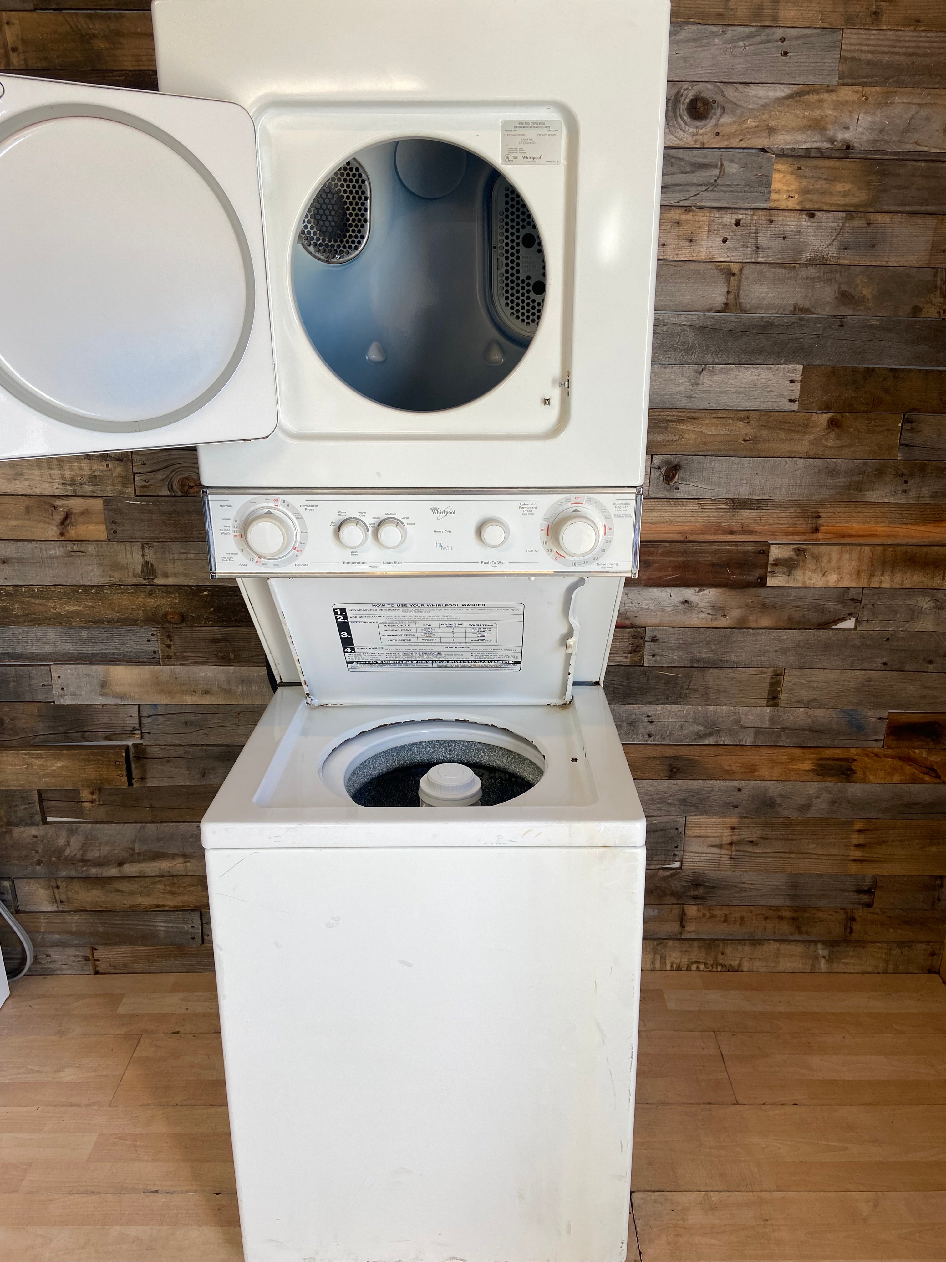 Whirlpool 24” 240v Thin Twin Stackable