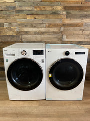 LG White and Rose Gold Front Load Set