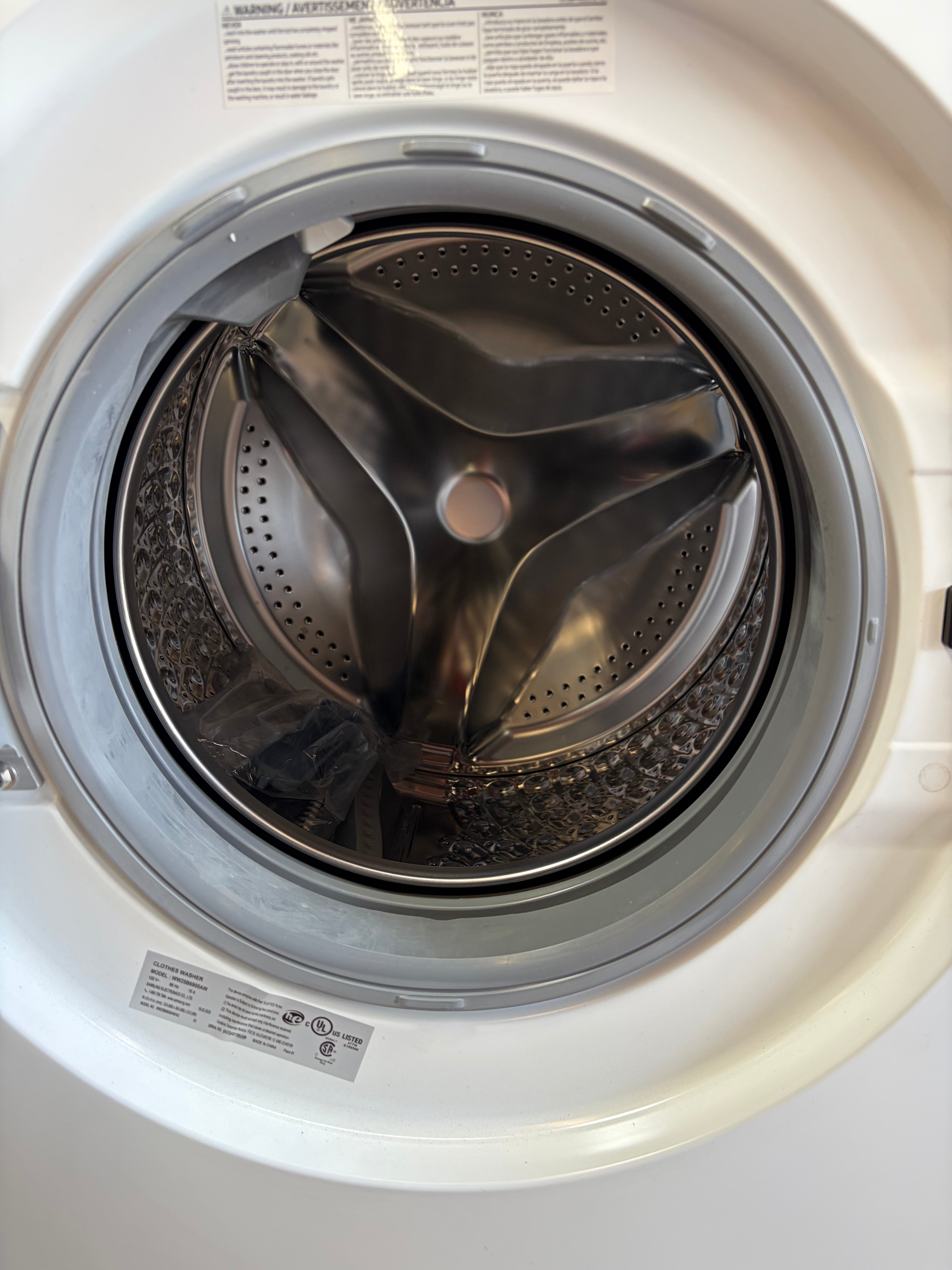 2.5 cu. ft. Compact Front Load Washer and Dryer with AI Smart Dial and Super Speed Wash in White