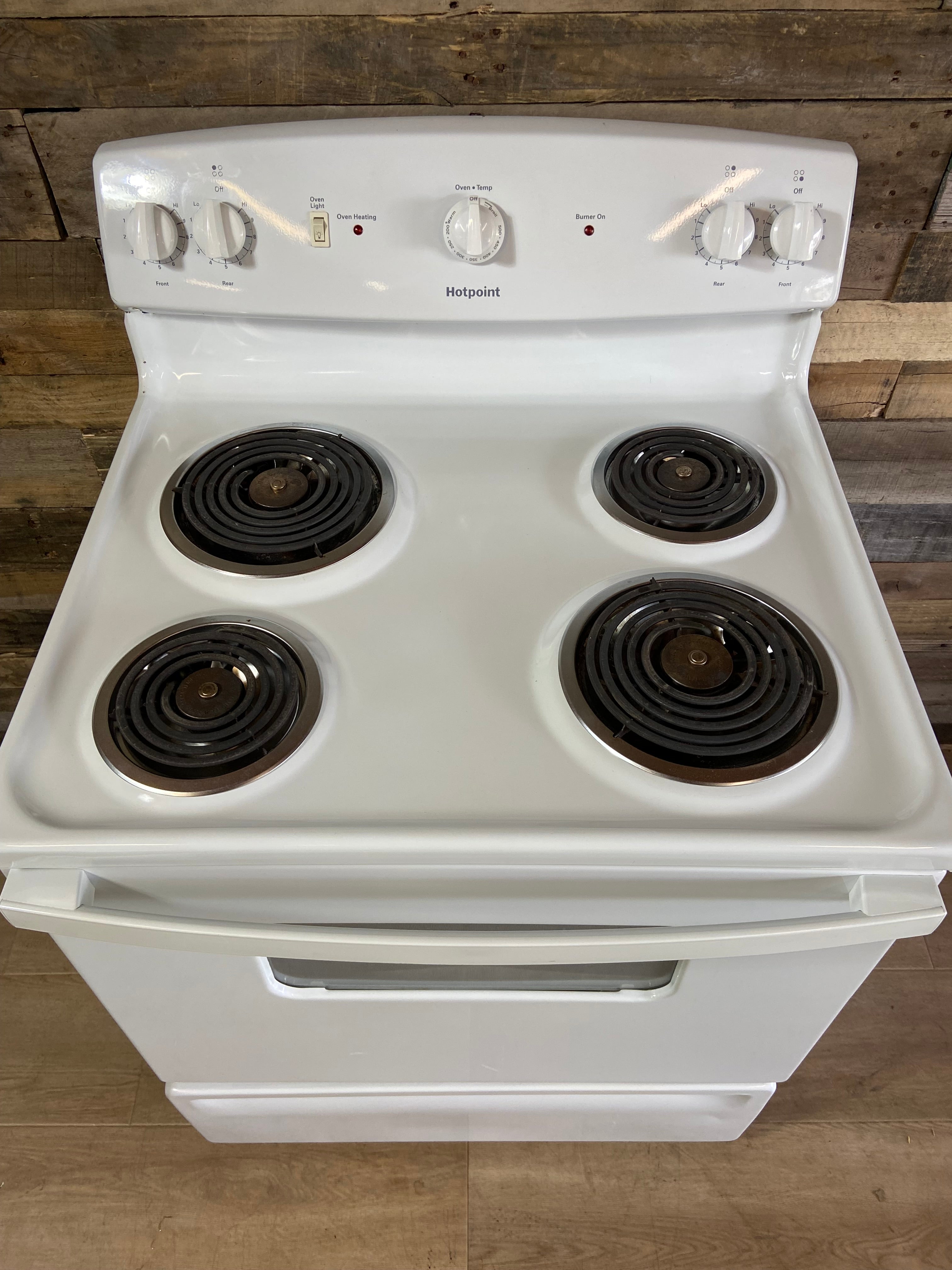 White Hotpoint 4 Burner Coil Top Range