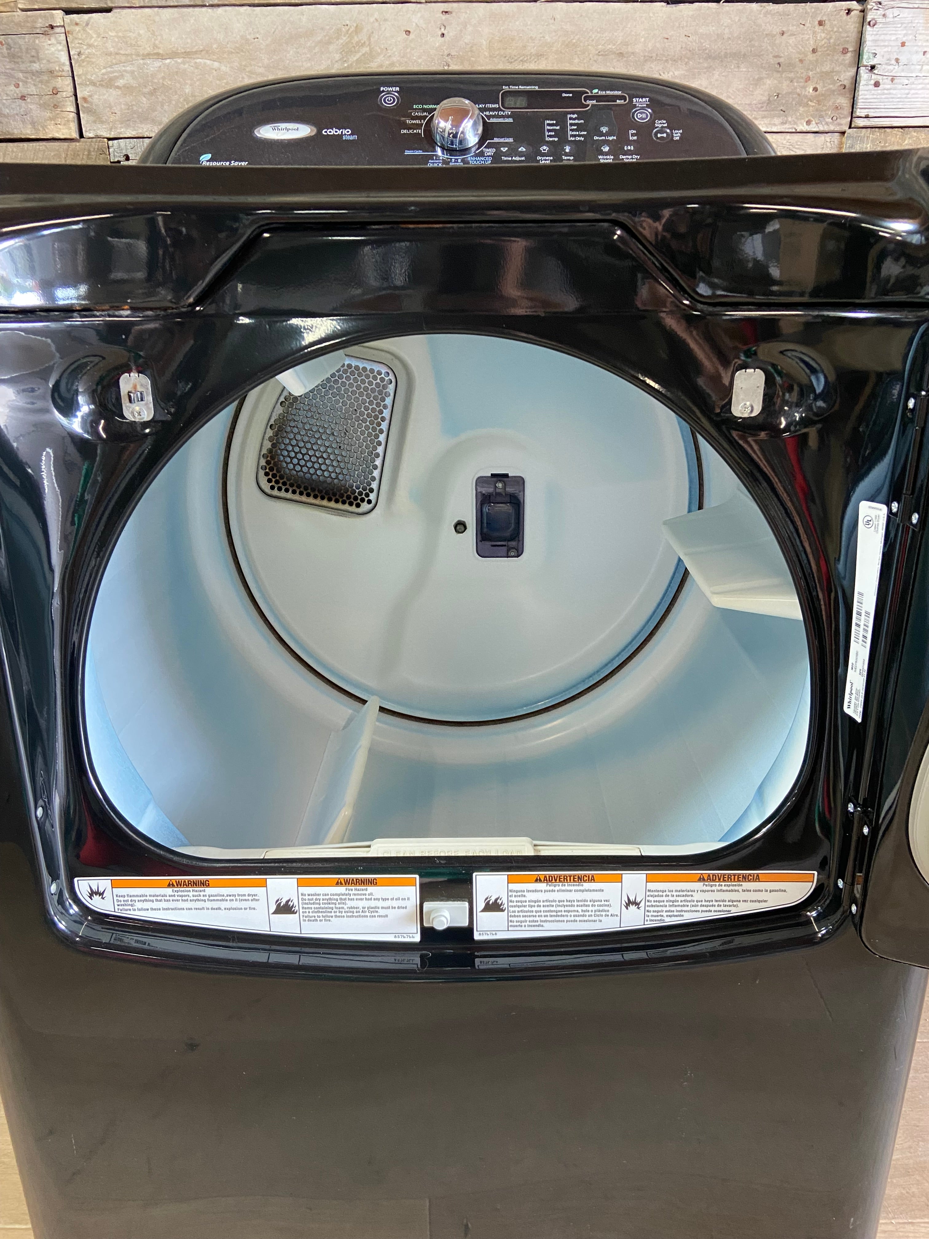 Black Whirlpool Cabrio Dryer