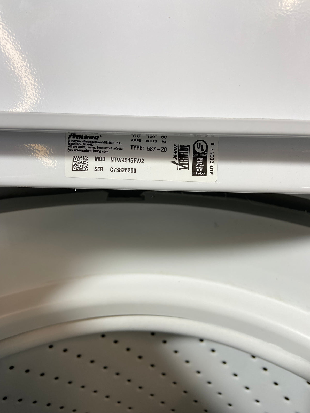 Amana Top Load Washer