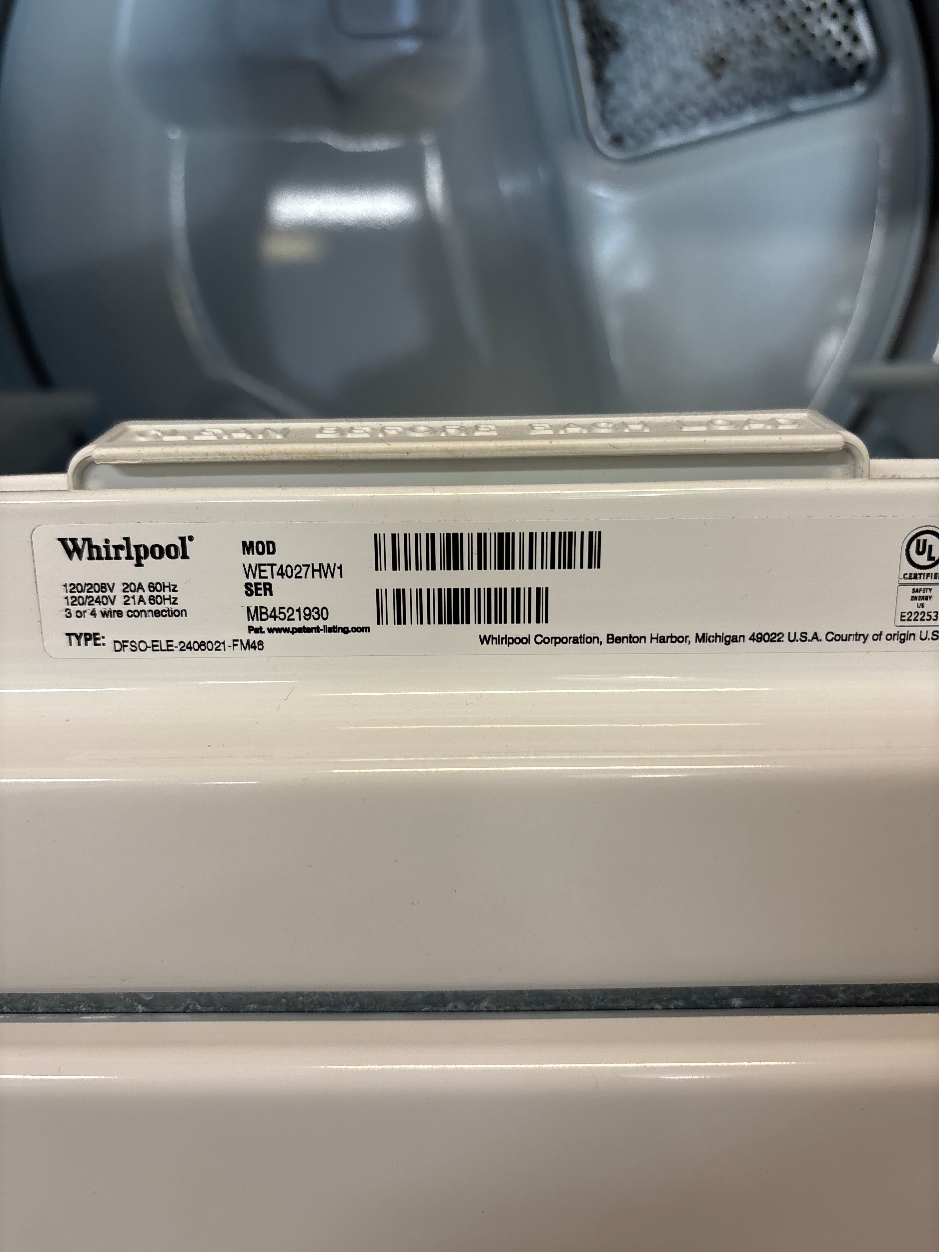 Whirlpool Laundry Center