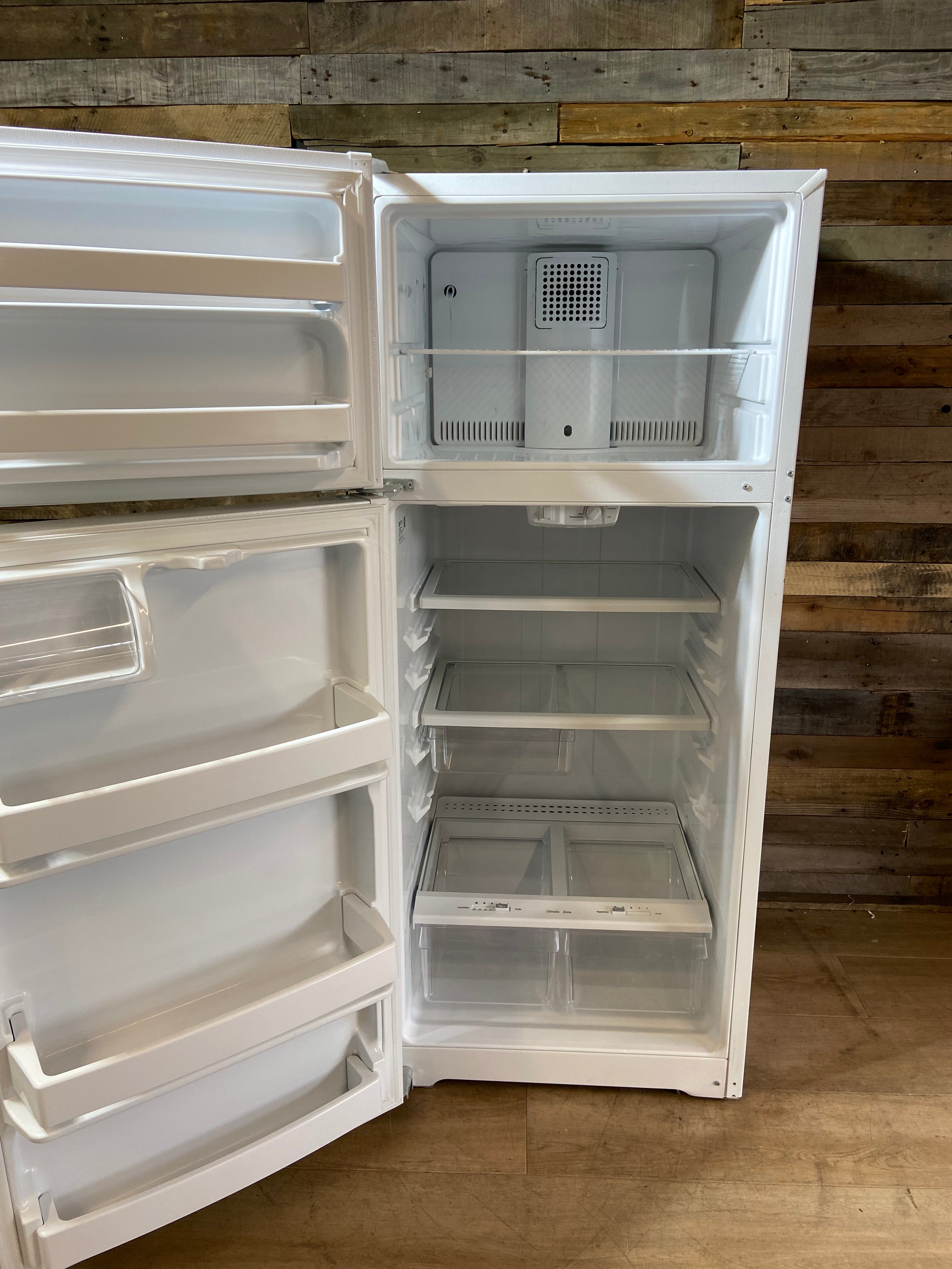 GE White Top Bottom Refrigerator