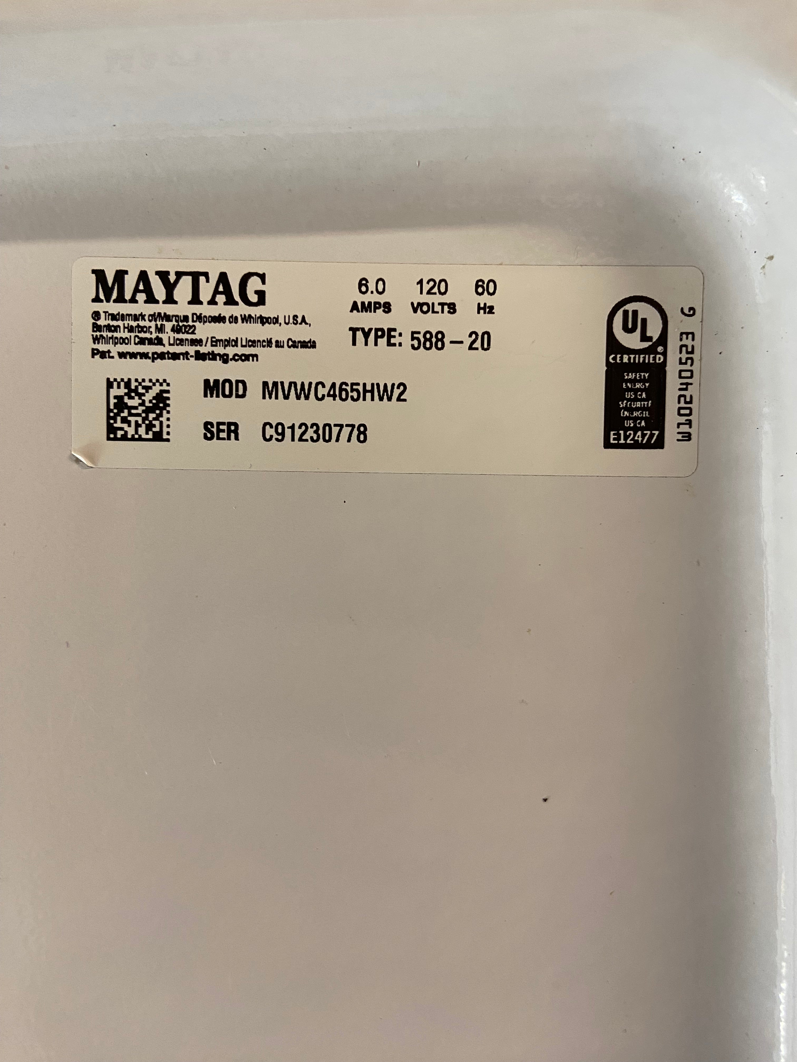 Maytag Top Load Large Capacity Washer & Dryer Set