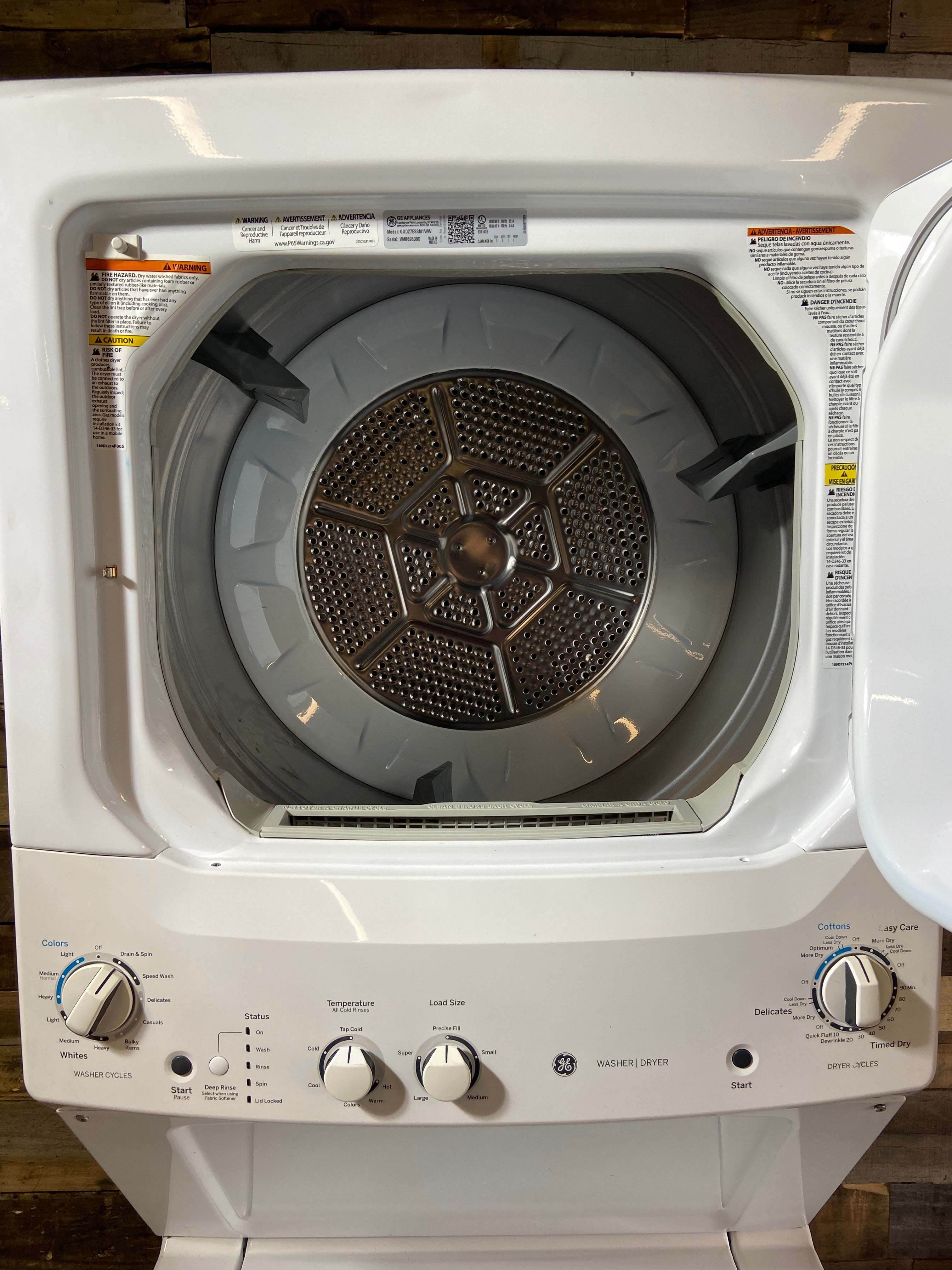 GE 27 inch Stackable Washer & Dryer