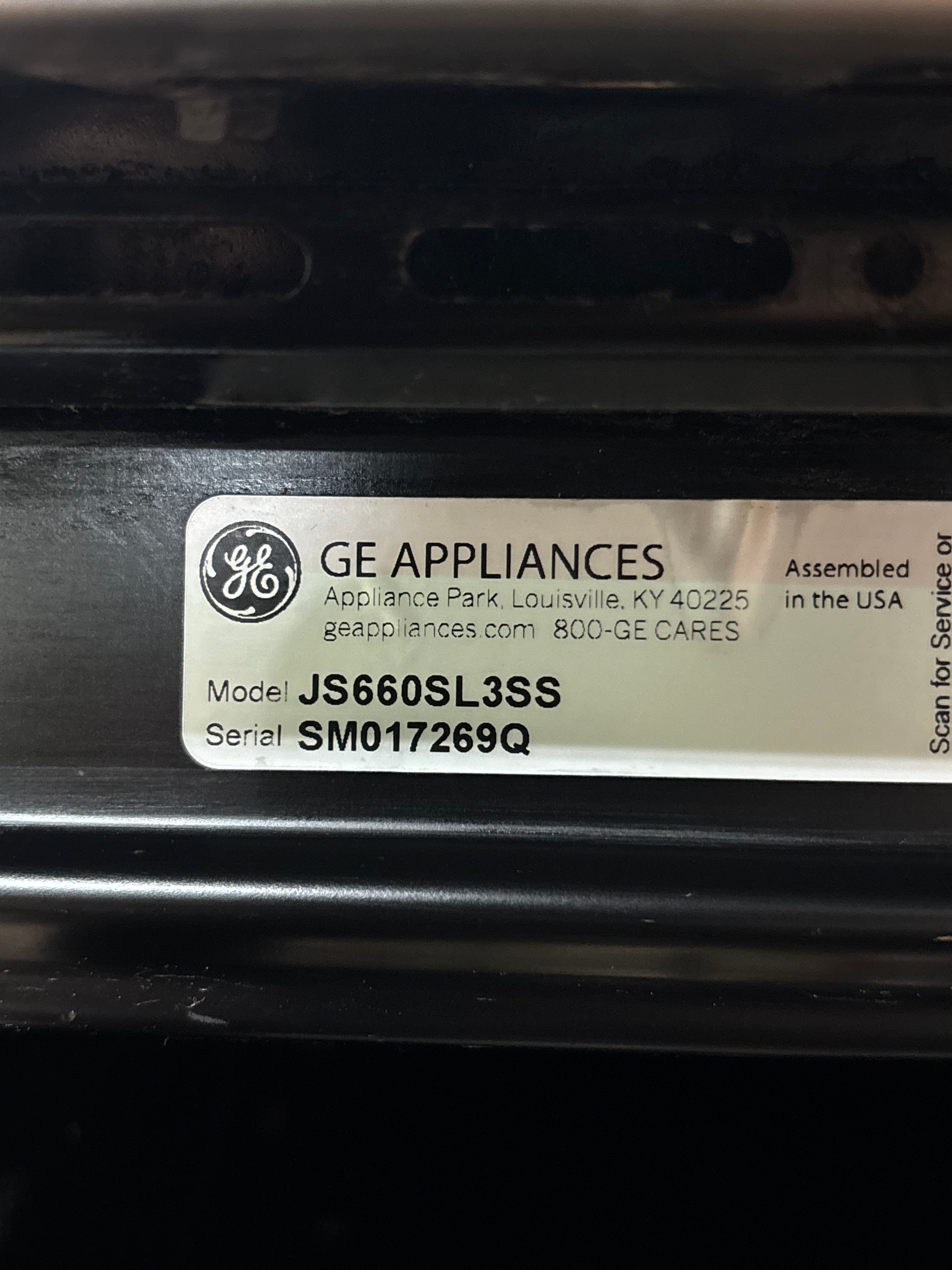 GE Slide-In Stainless Range