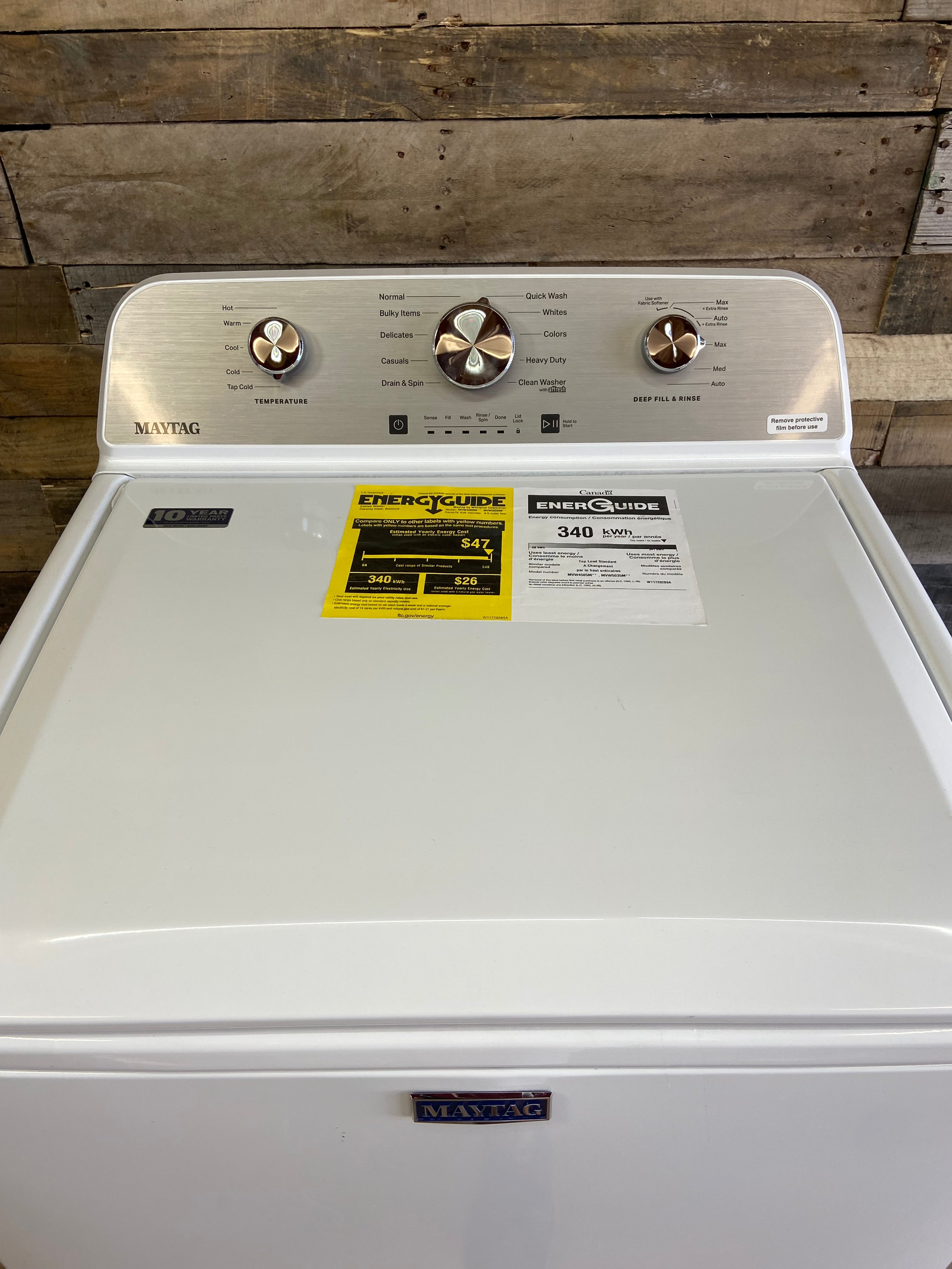 Maytag MVW4505MW2 4.5 Cu. Ft. Top Load Washer with Power™ Agitator (White)