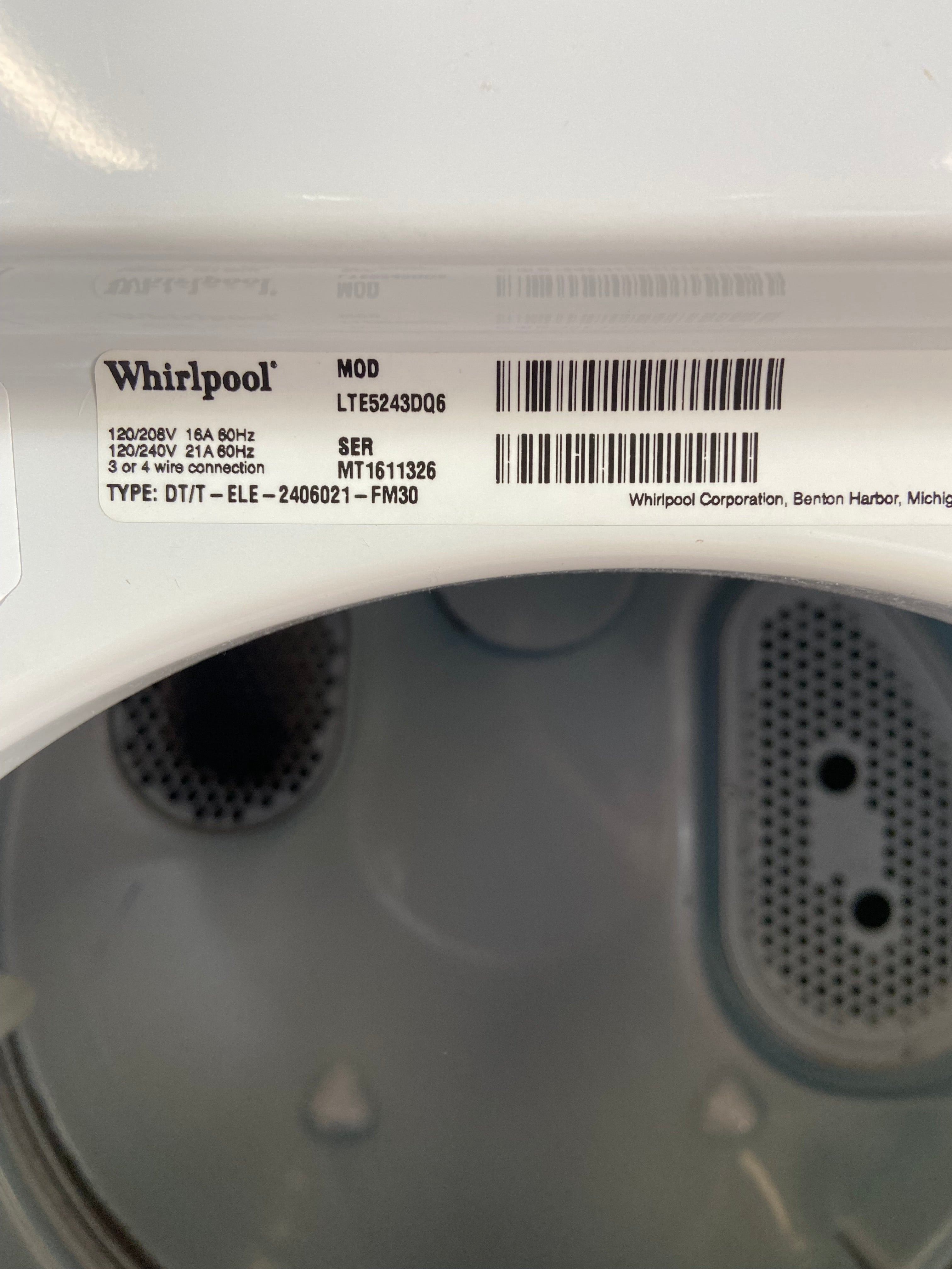 Whirlpool Thin Twin 24inch Stackable (240v)