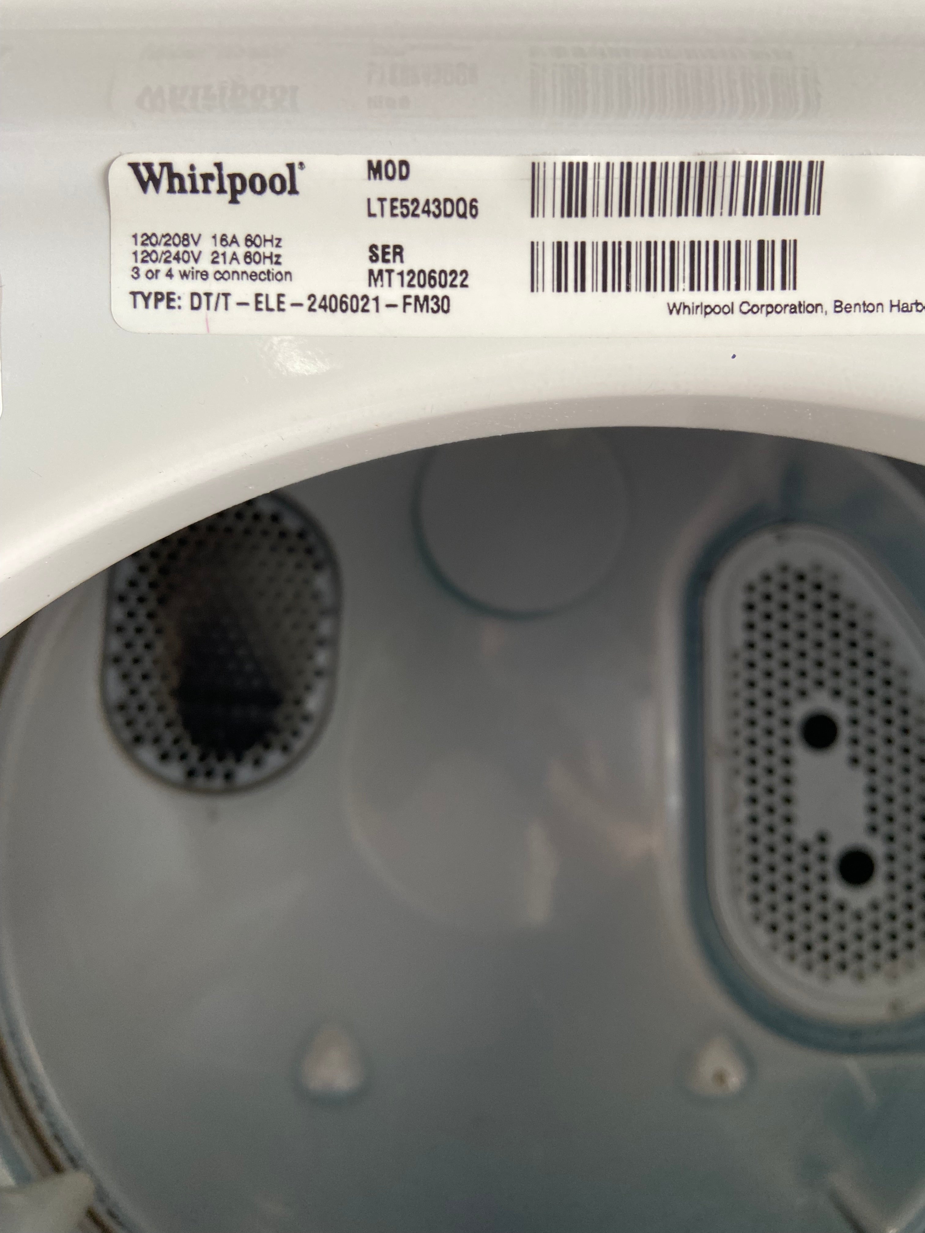 Whirlpool Thin Twin 24inch Stackable (240v)