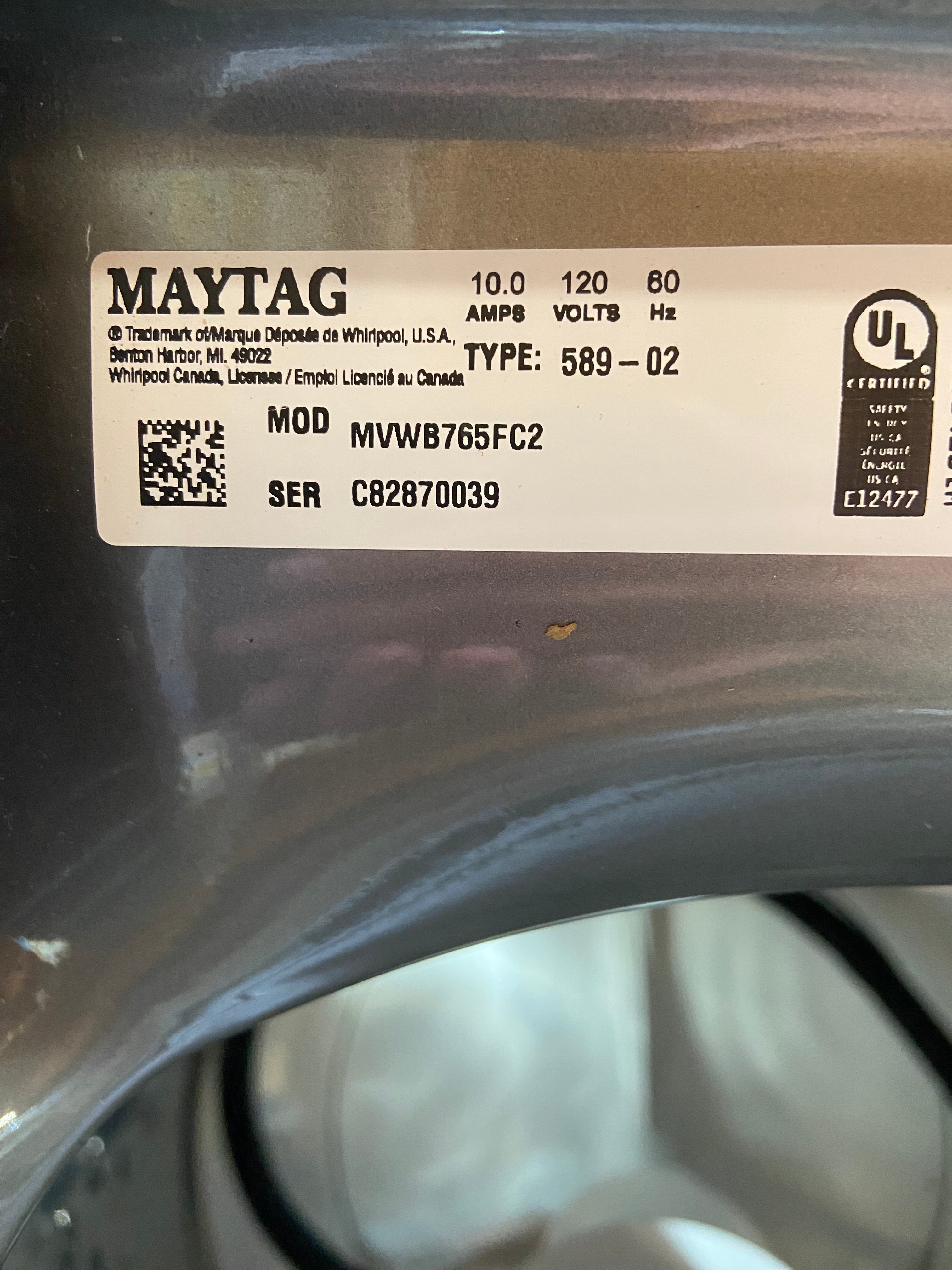 Maytag Grey Large Capacity Washer & Dryer Set