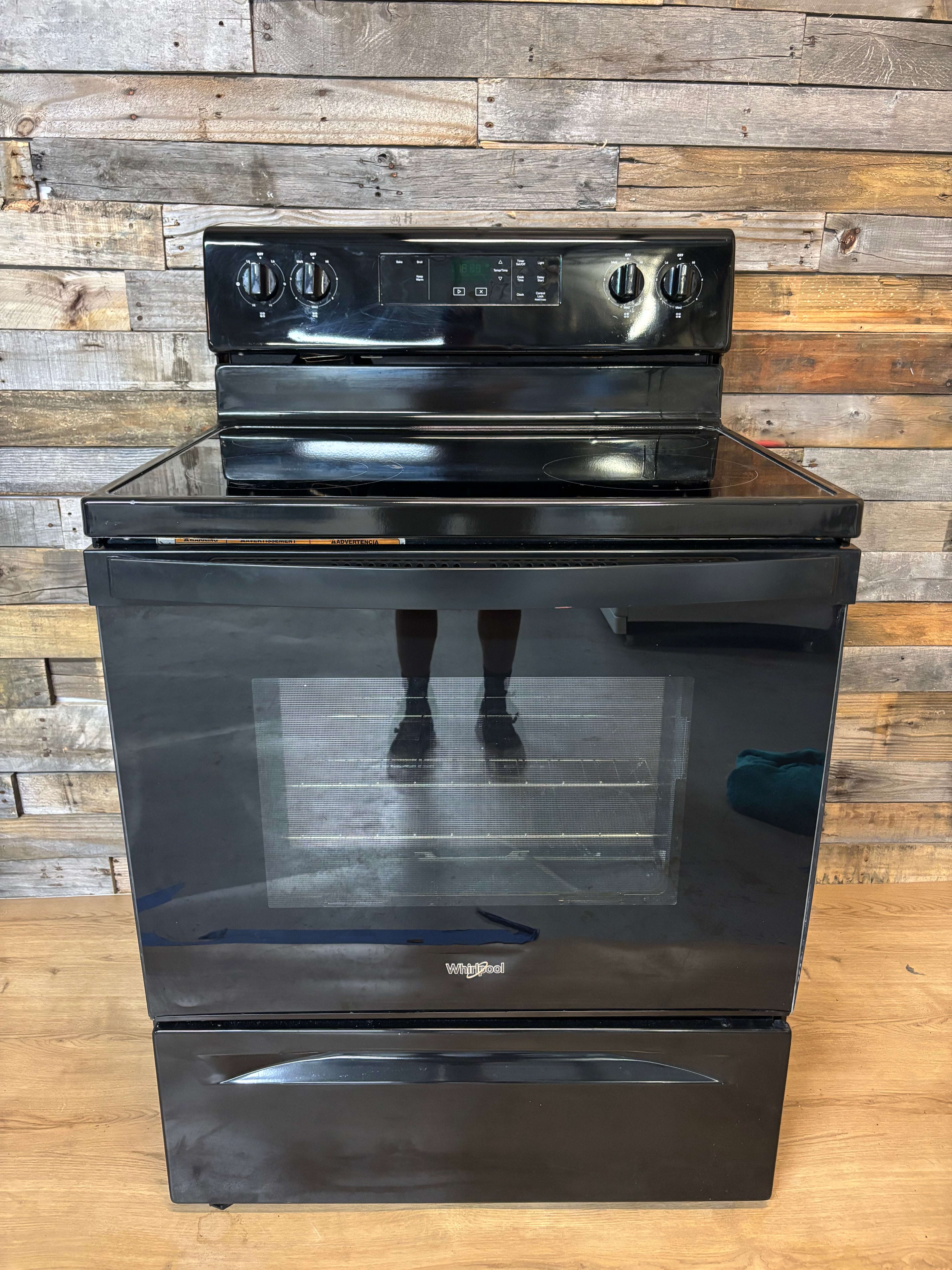 Black Whirlpool Electric Range