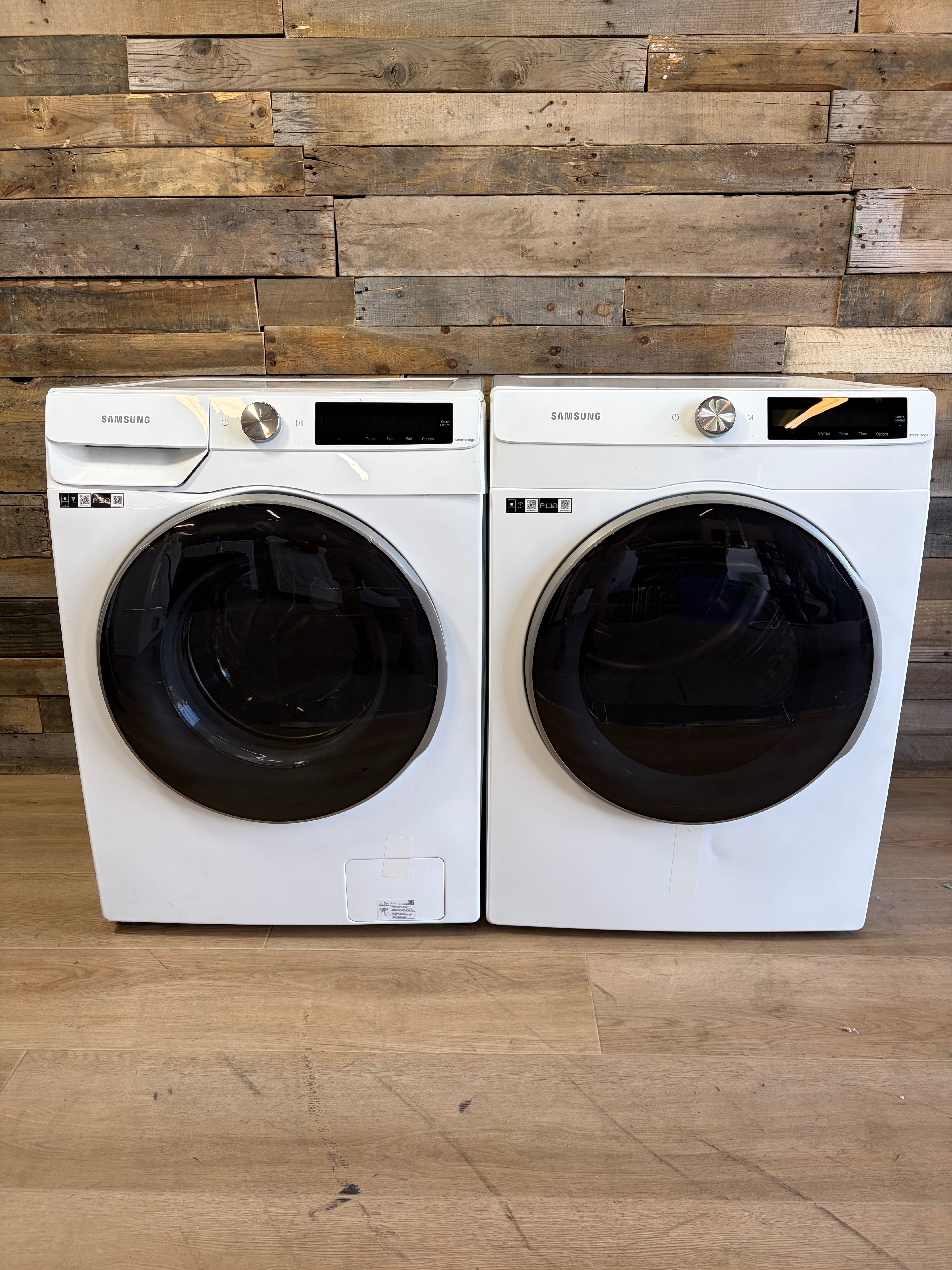 2.5 cu. ft. Compact Front Load Washer and Dryer with AI Smart Dial and Super Speed Wash in White