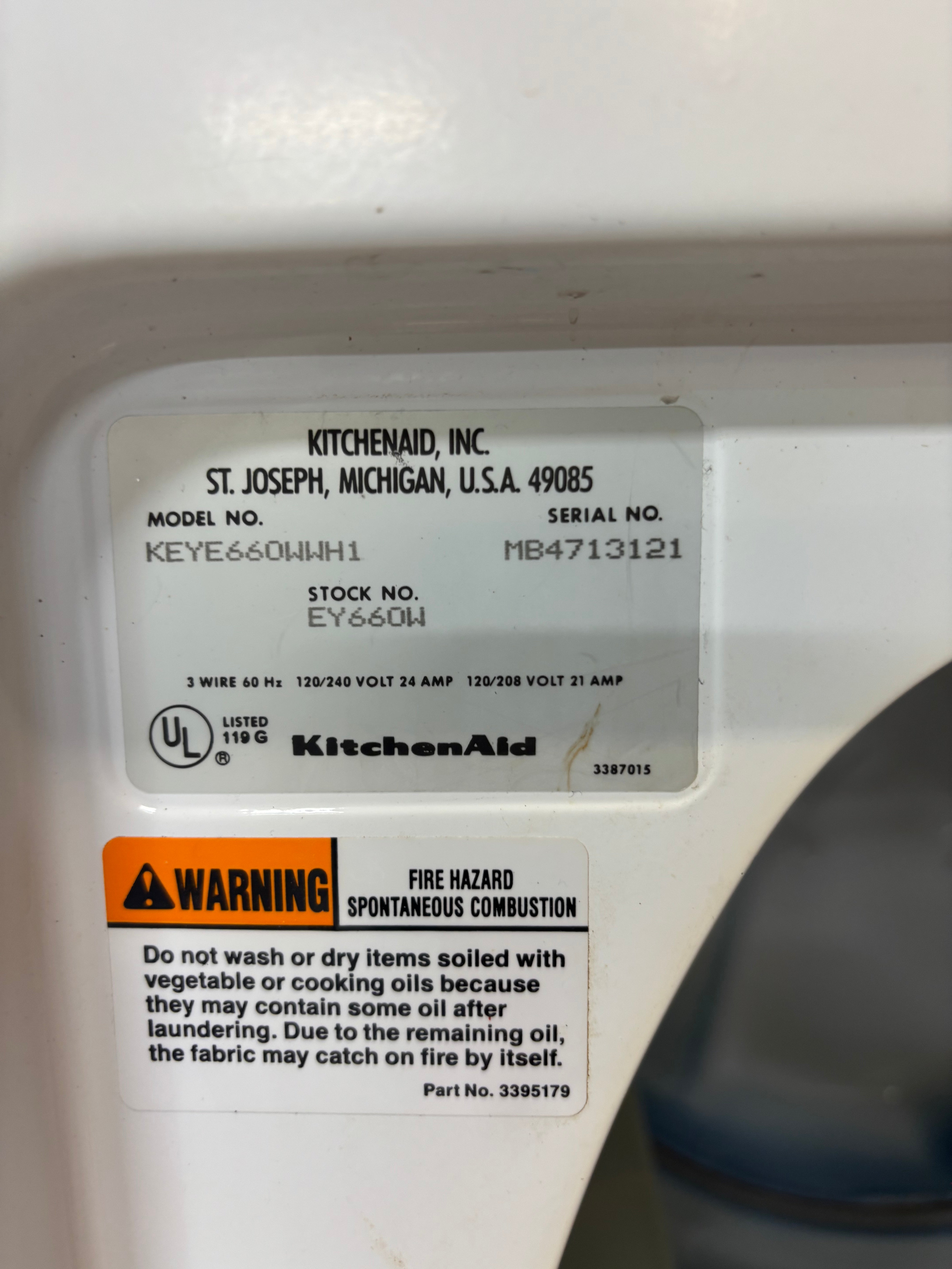 Kitchen Aid Direct Drive Top Load Set