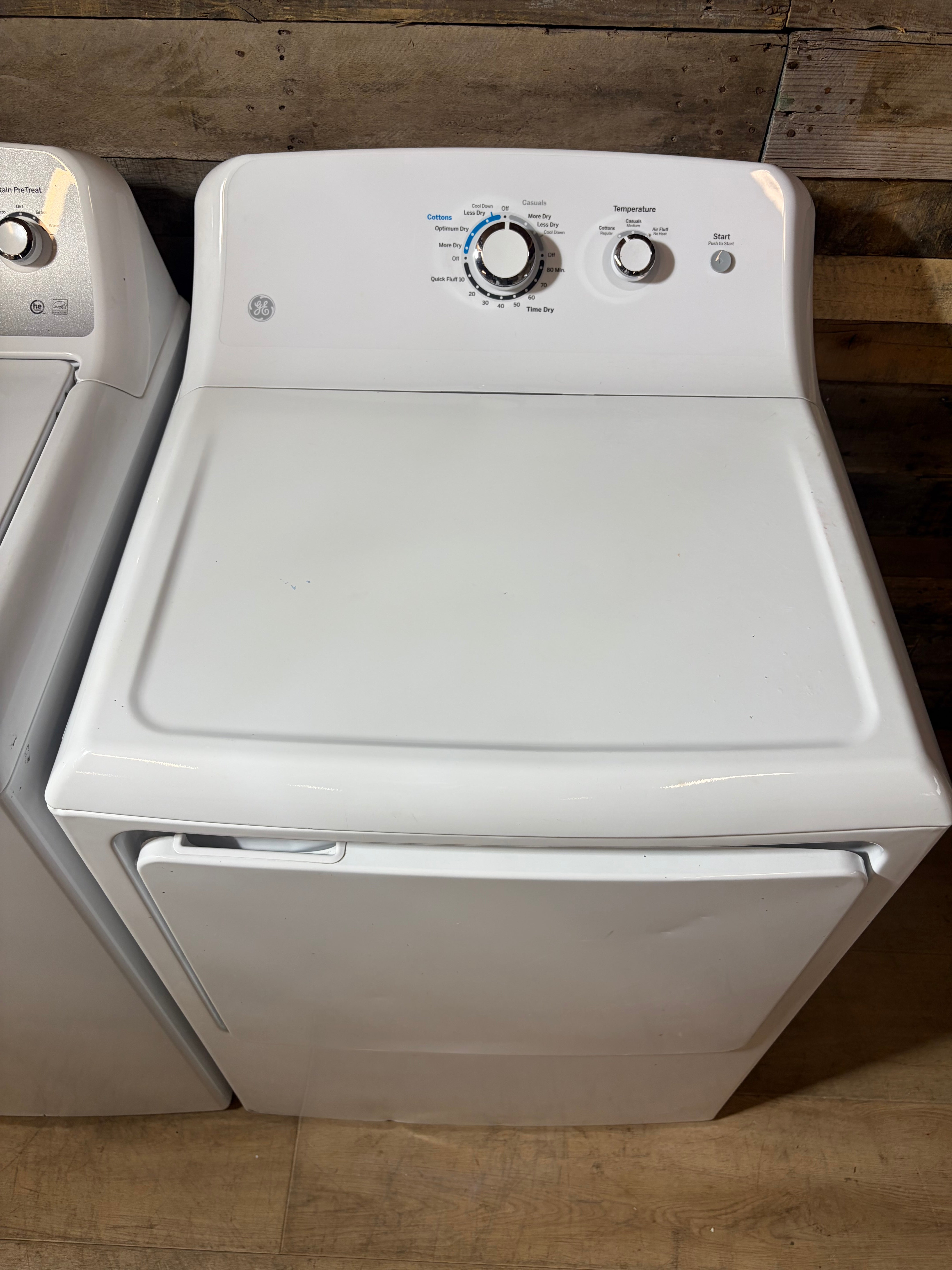 White GE Top Load Set With Agitator