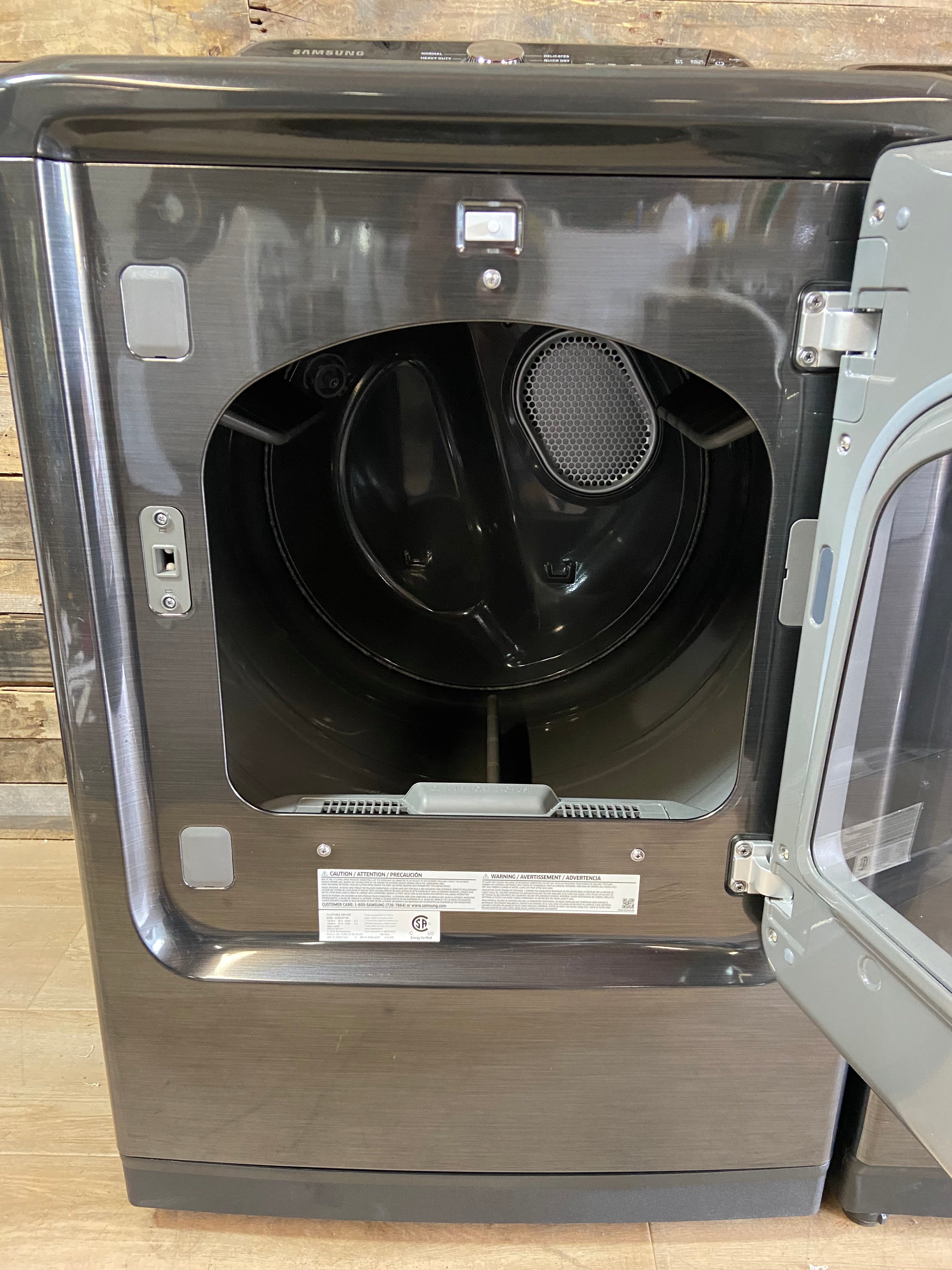 Samsung 5.5 Cu. Ft. High-Efficiency Top Load Washer & Dryer Set – Brushed Black