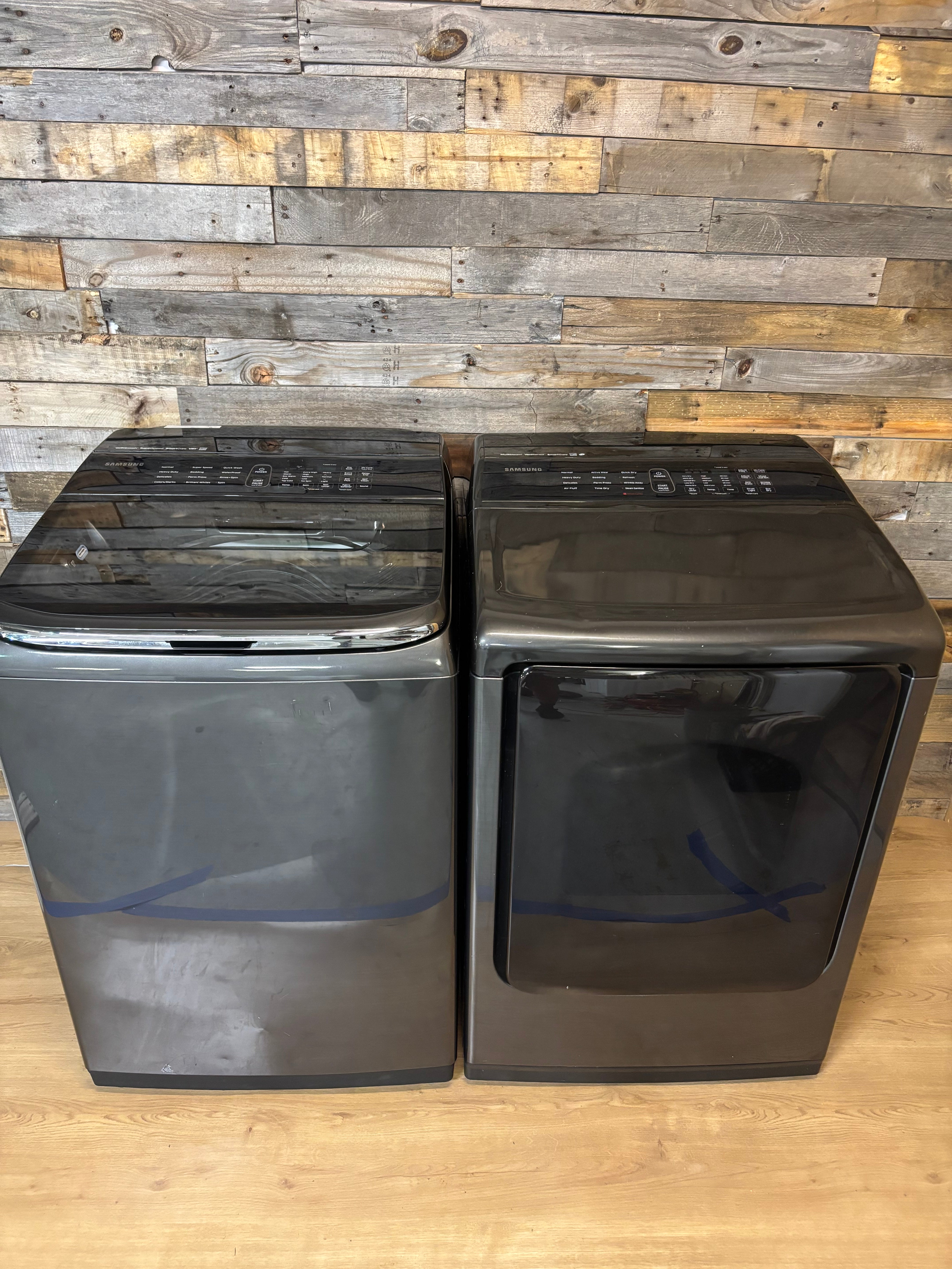 Black Stainless Samsung ActiveWash Top Load Set