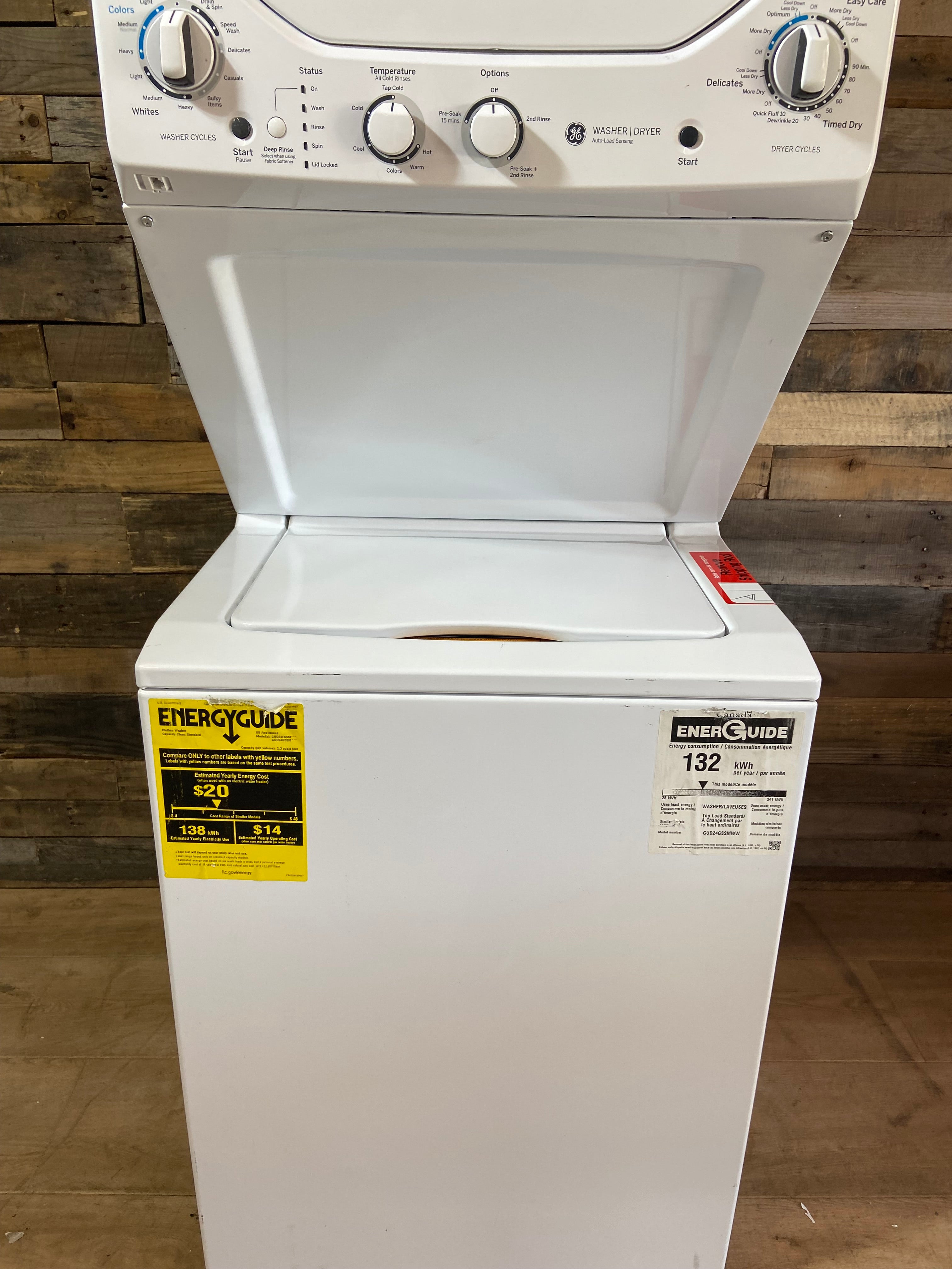GE 24 inch Gas Stackable Washer & Dryer