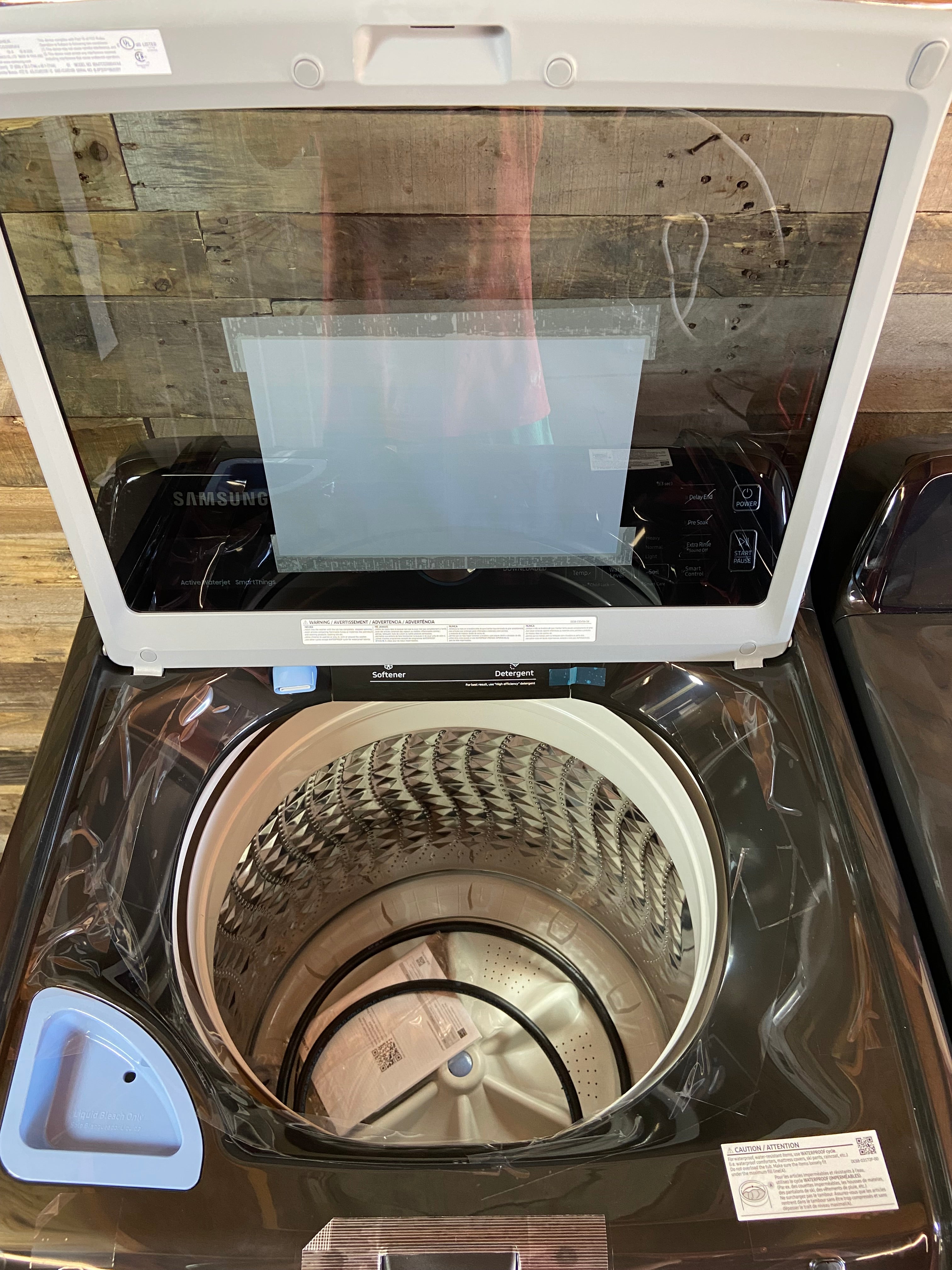 Samsung 4.7 Cu. Ft. Brushed Black Impeller Top Load Set