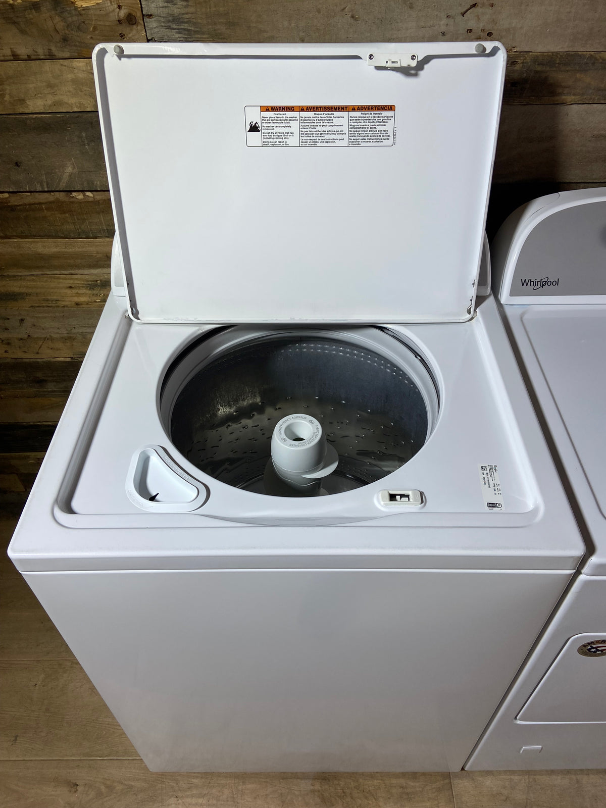 Whirlpool Top Load Grey Panel  Washer & Dryer Set