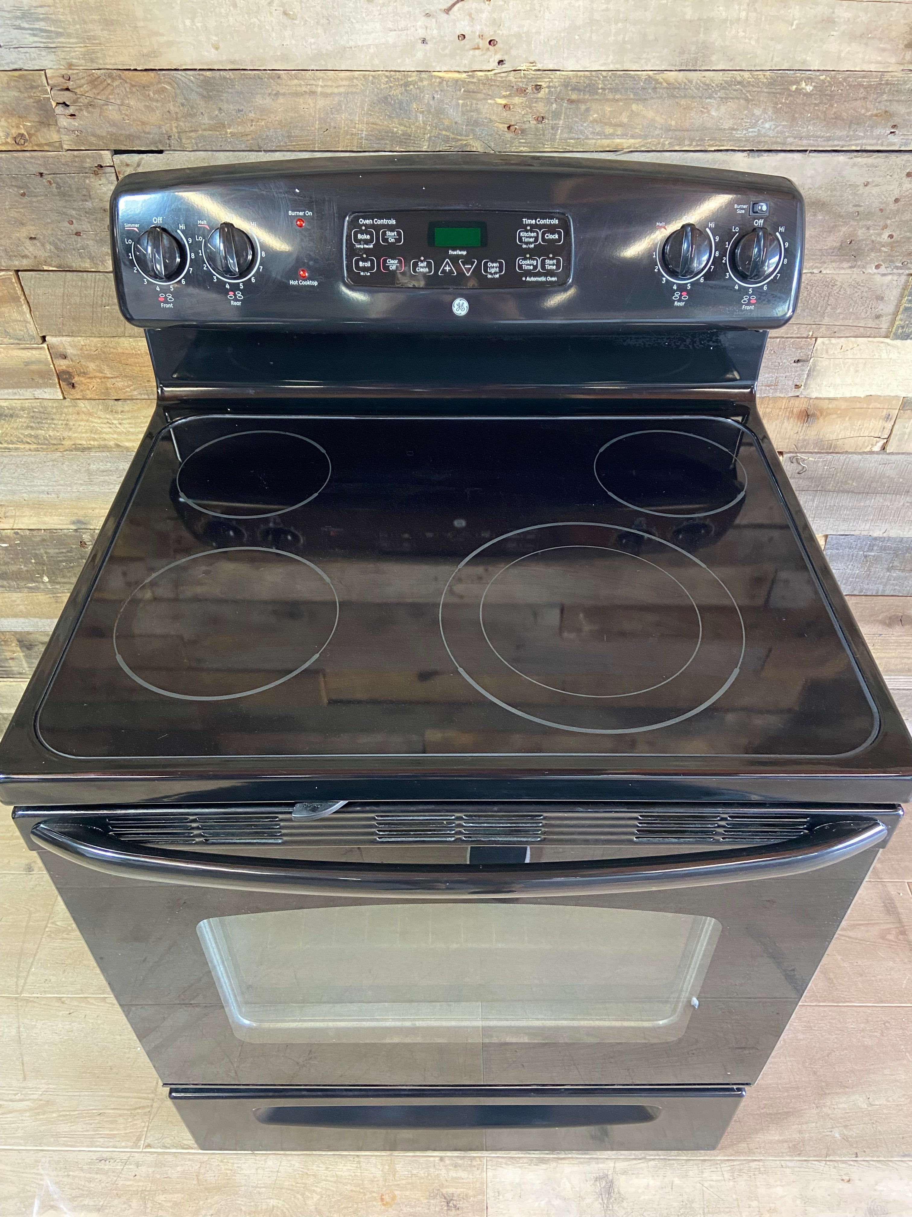 GE Black 4 Burner Range
