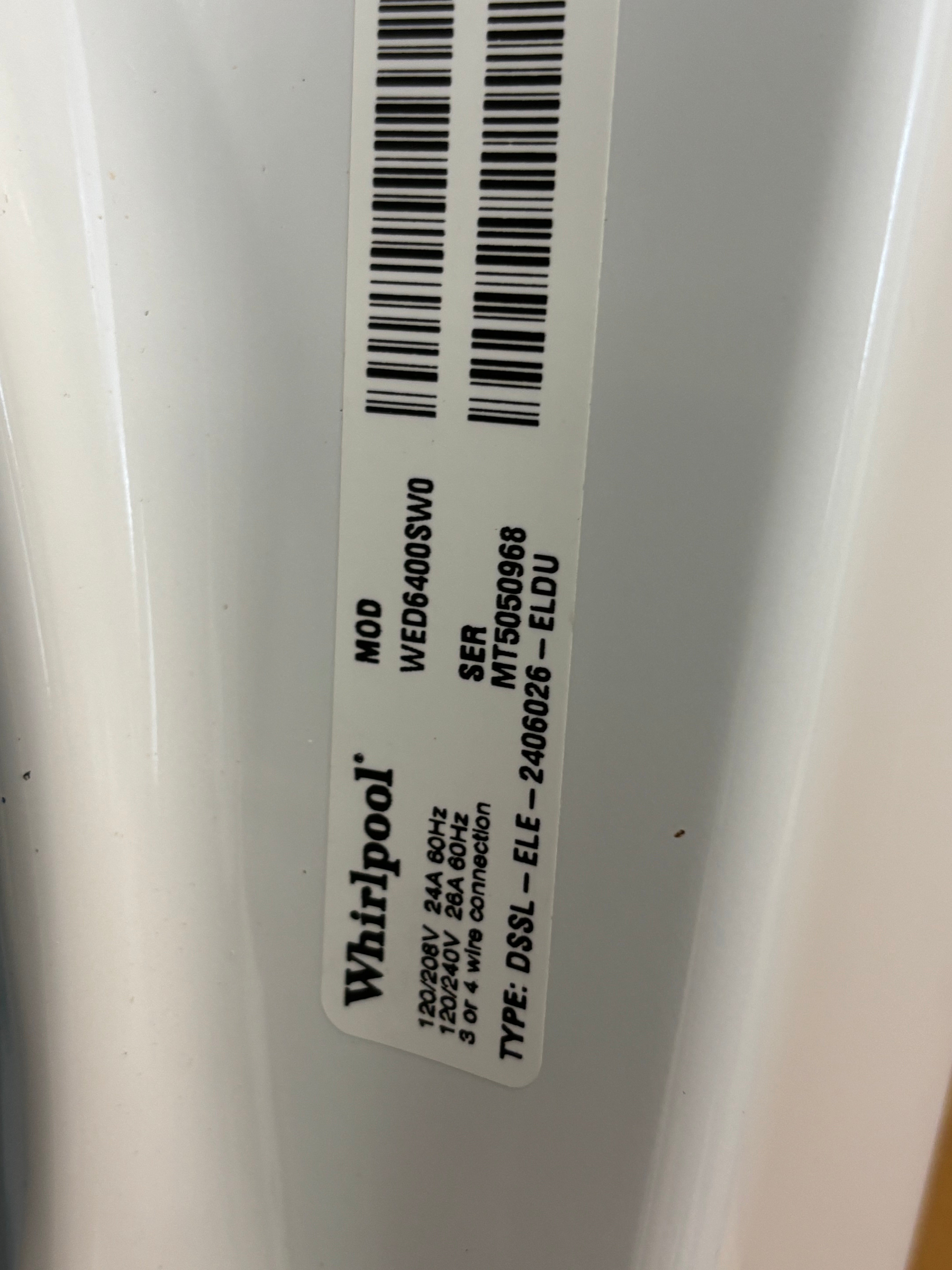 Whirlpool Cabrio Dryer
