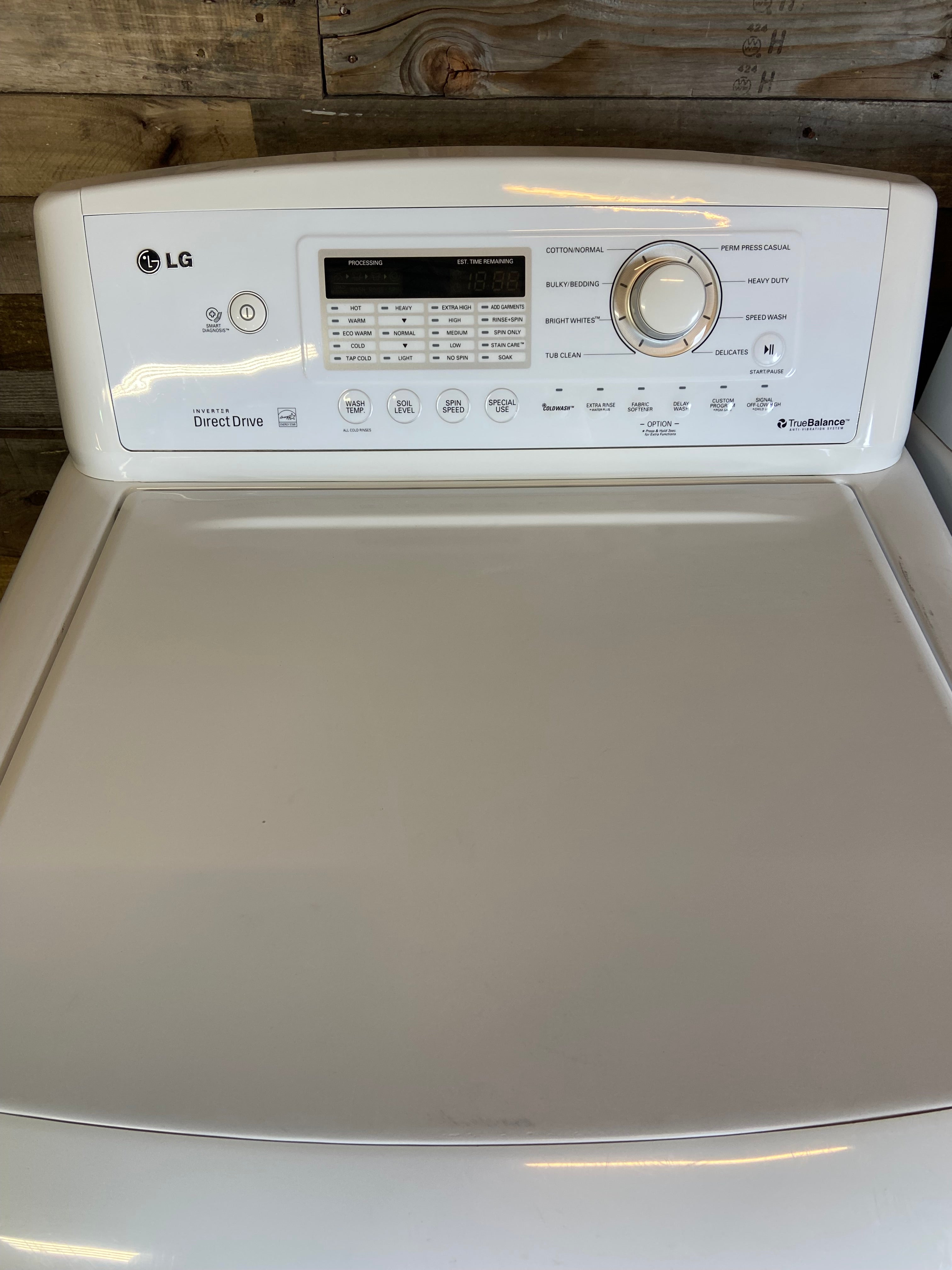 LG White Top Load Set