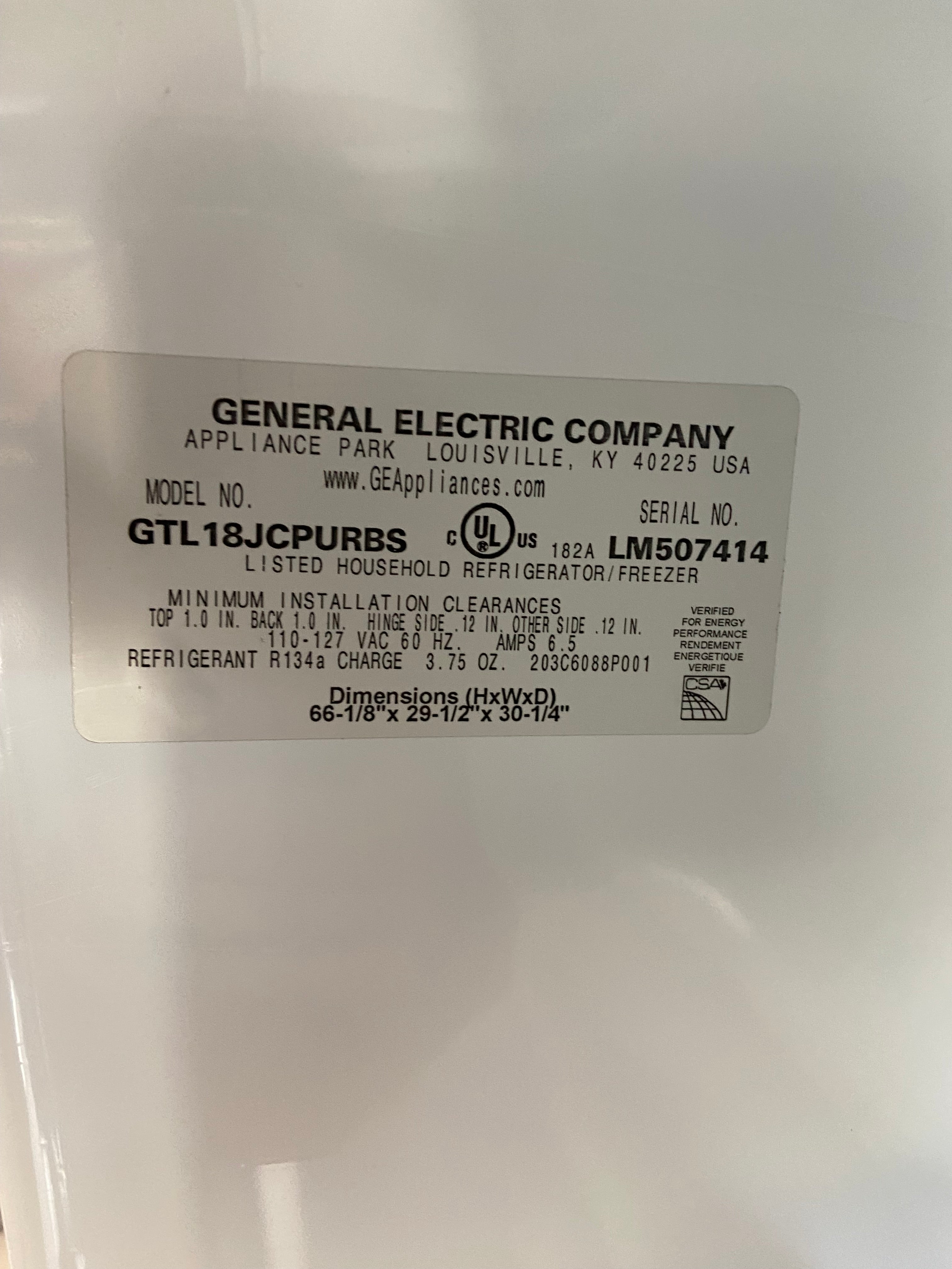 GE Stainless Top Bottom Fridge